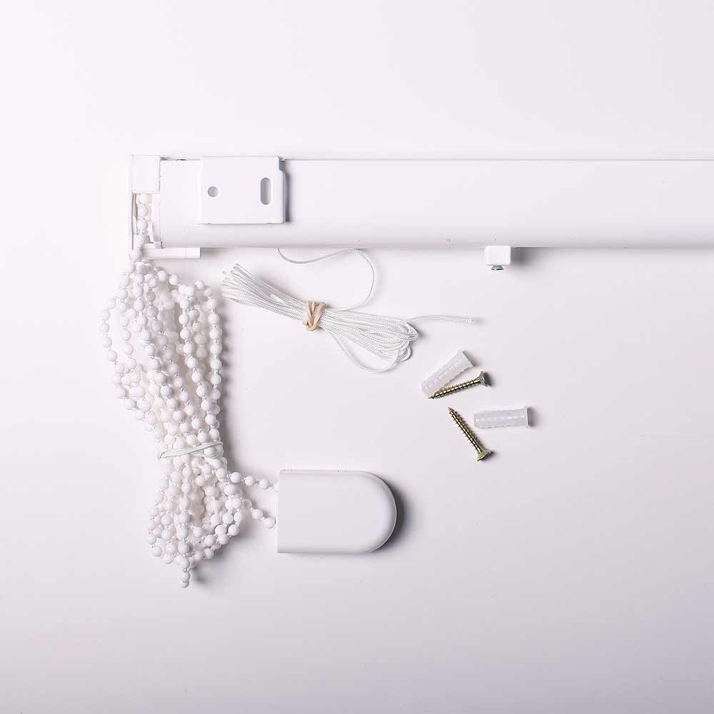 Cortina romana branca Style12 com corrente