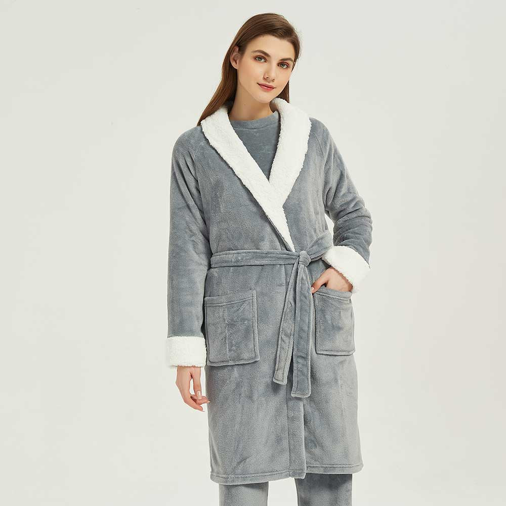 Bata terciopelo sherpa