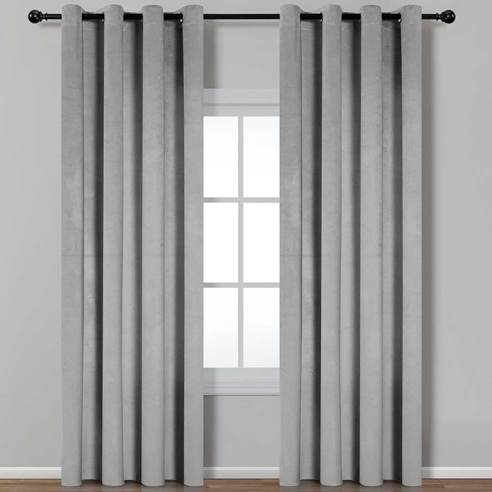 Nova cortina de veludo perolado