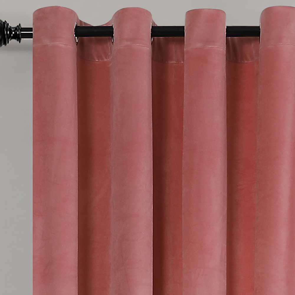 Cortina nova, veludo rosa claro