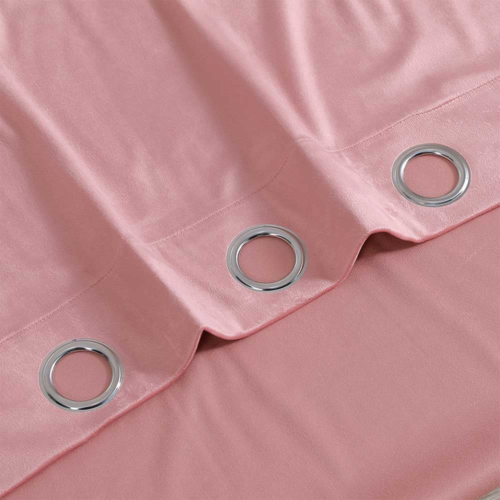 Cortina nova, veludo rosa claro