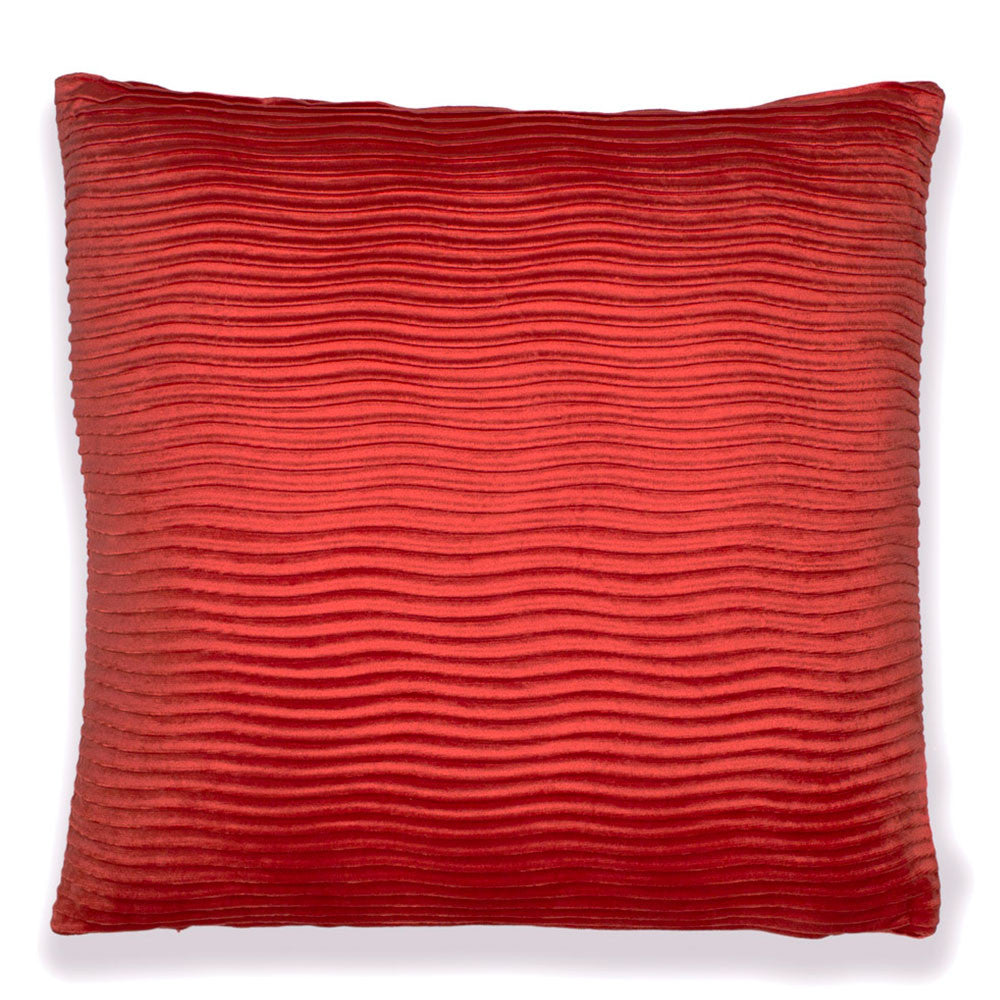 Almofada quadrada Ondas nova, em veludo liso, 50x50 cm - capa + enchimento