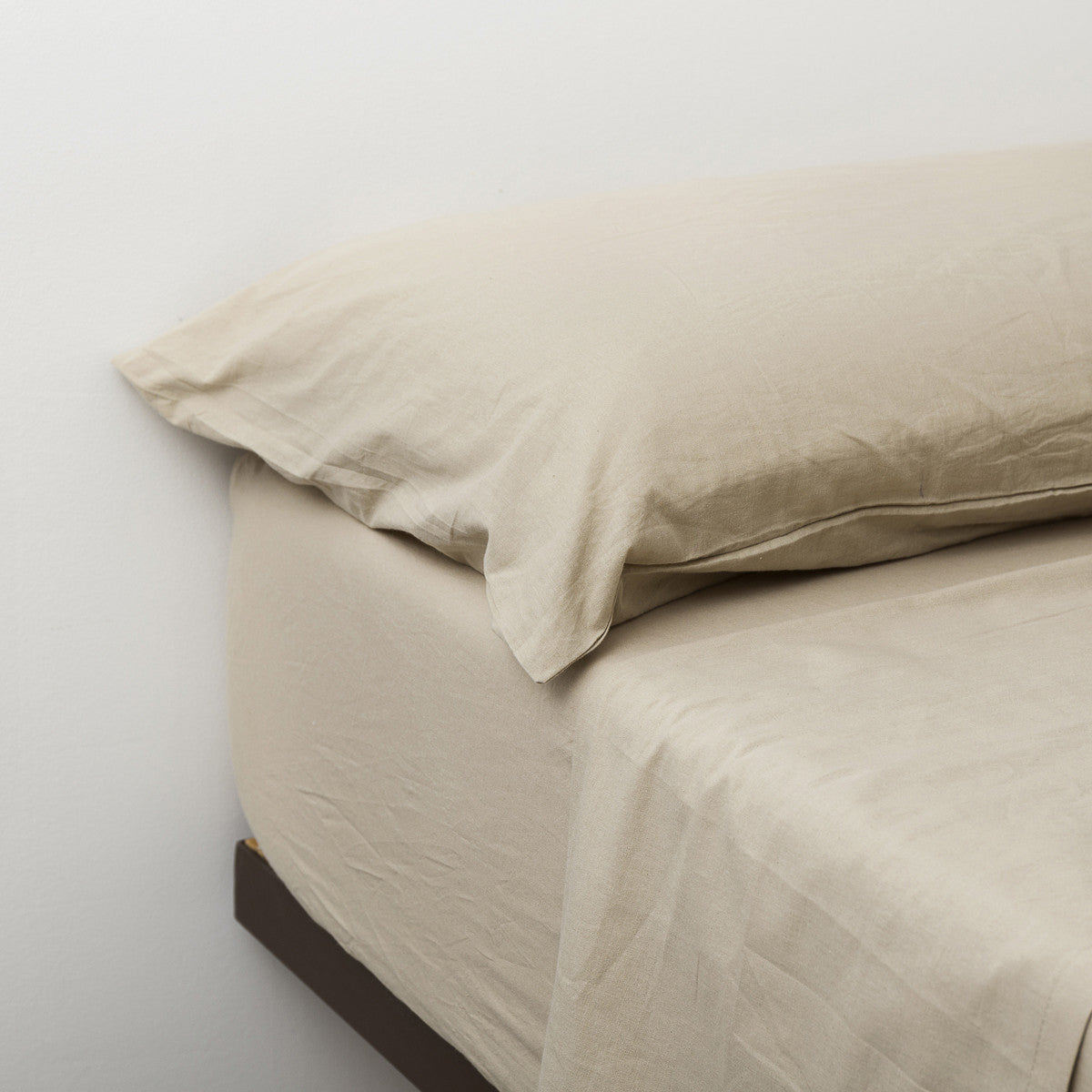 Jogo de lençóis algodão orgânico oliva