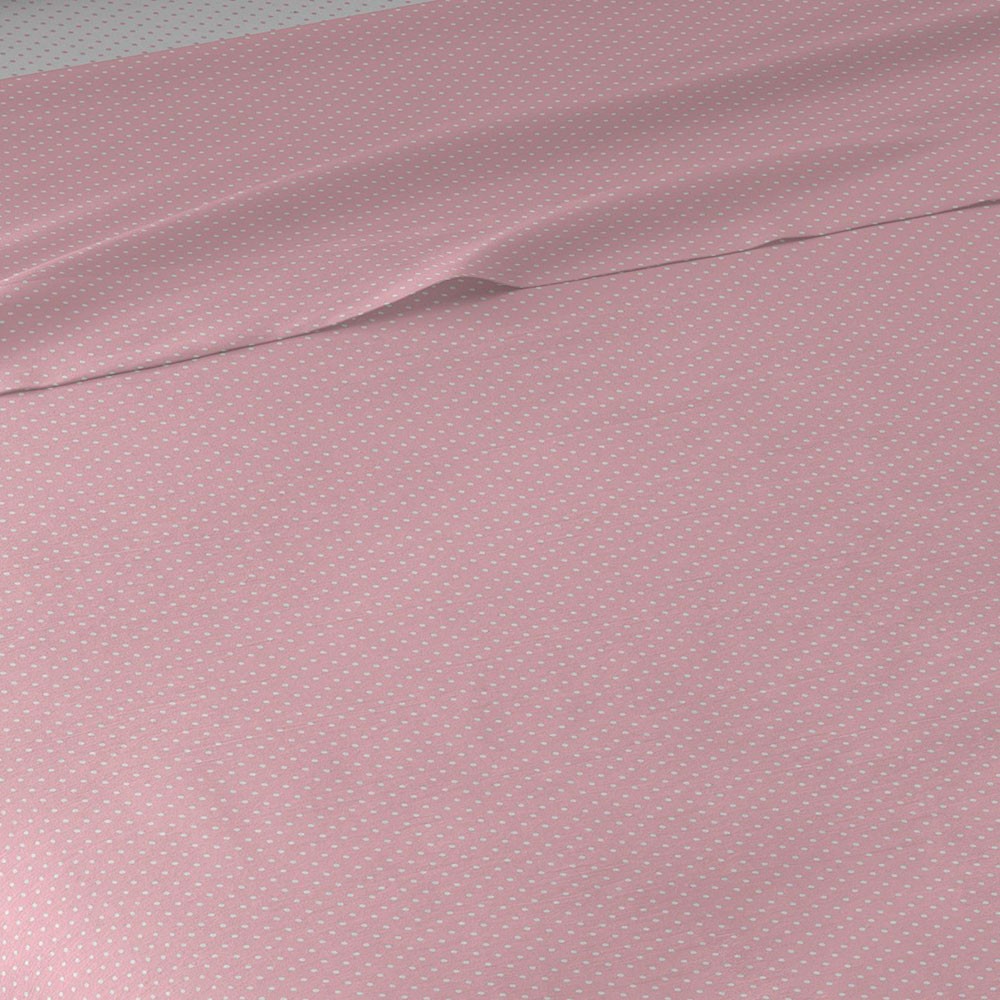 Conjunto de lençóis Plumeti reversível rosa