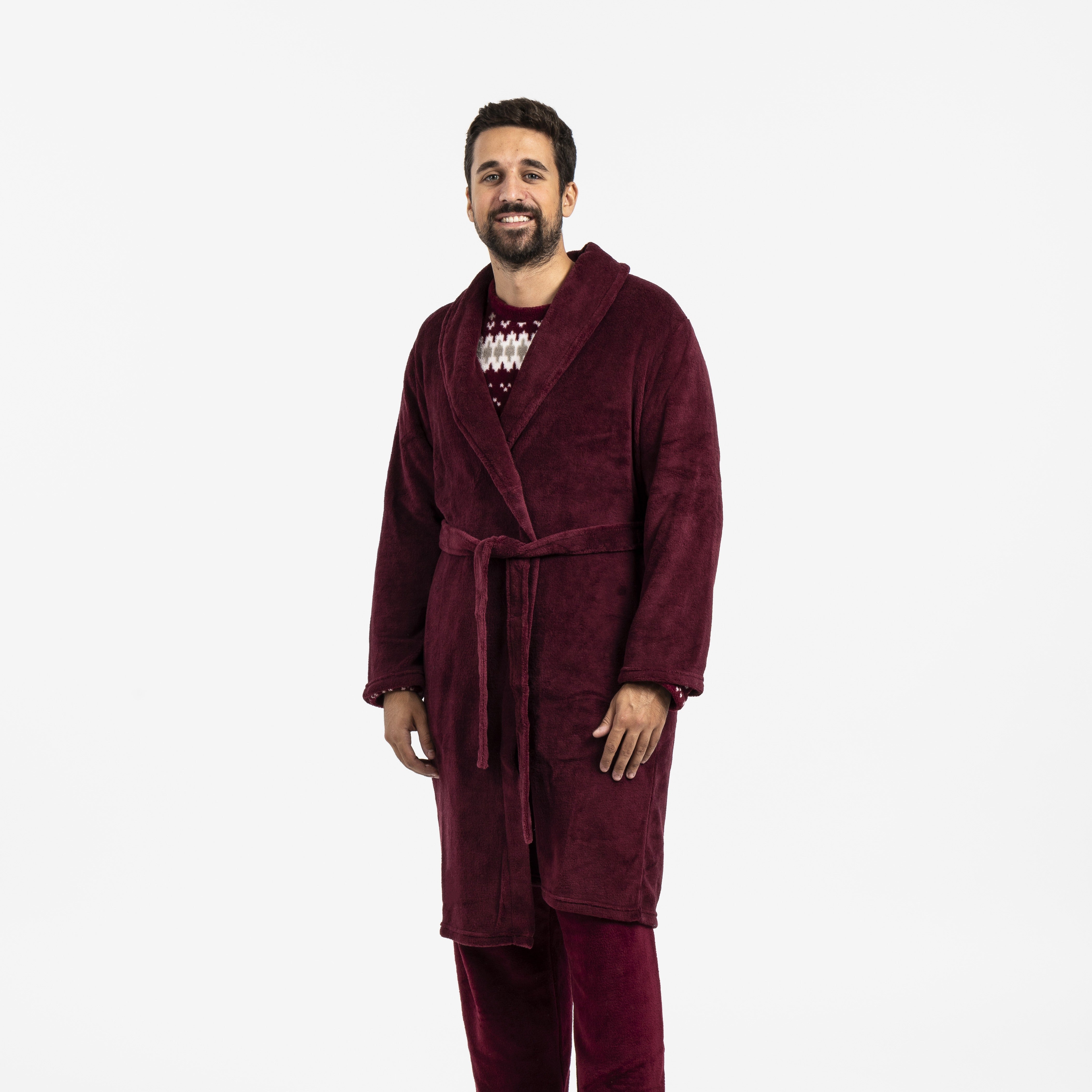 Roupão masculino coral