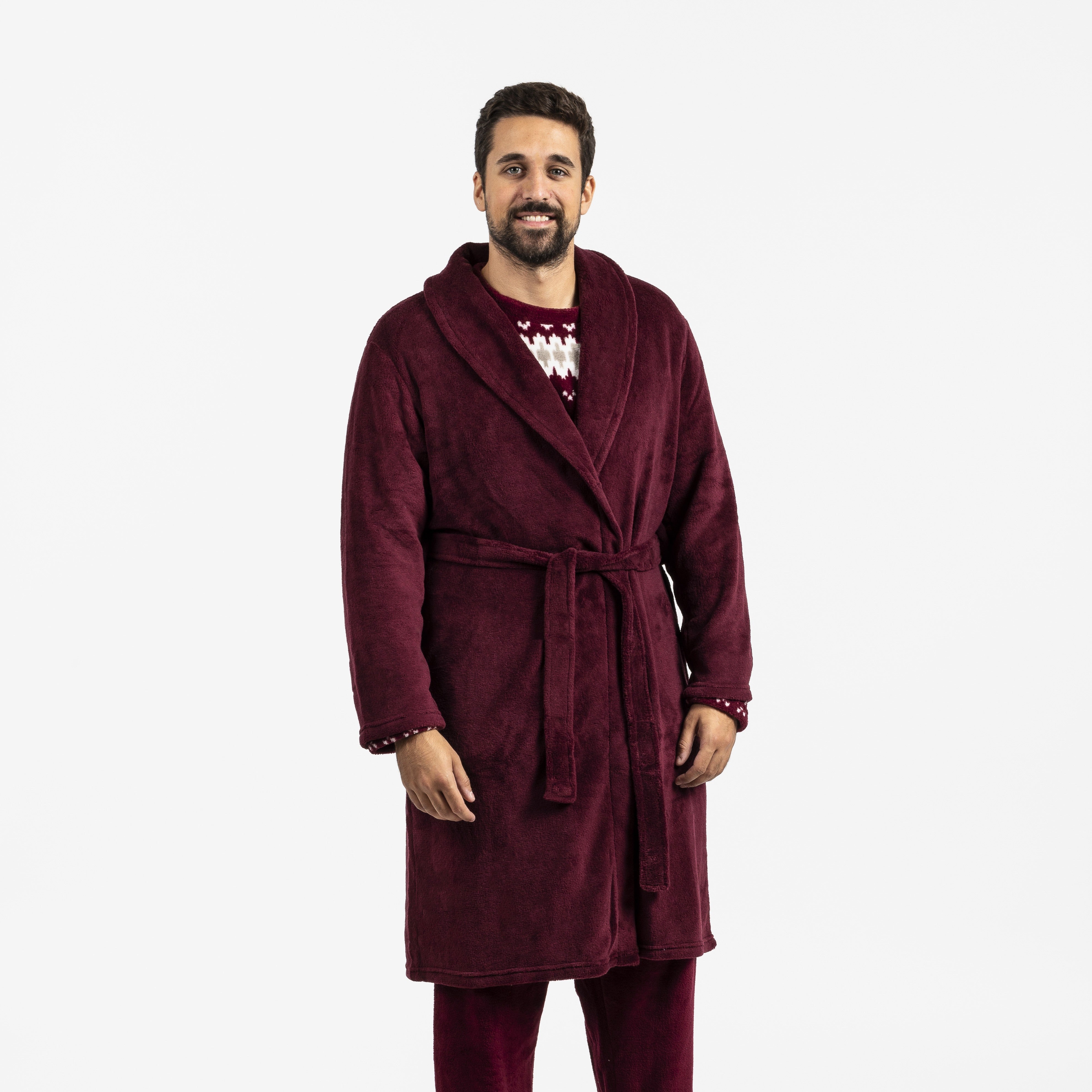 Roupão masculino coral