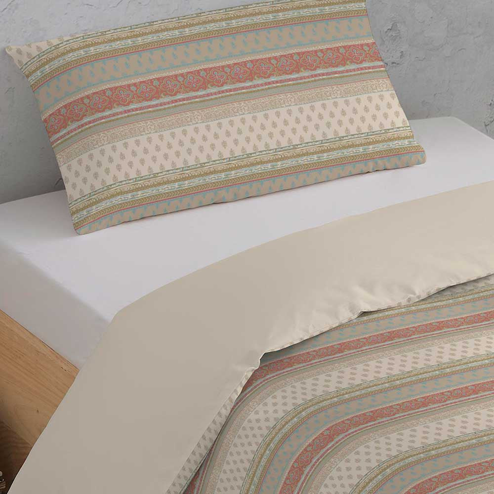 Capa de edredão individual de algodão percal Carmela Castano