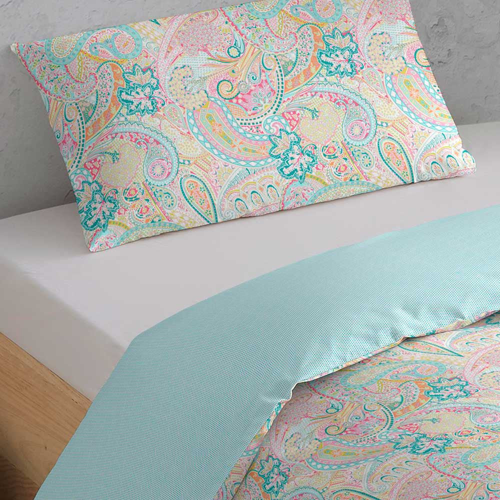 Capa de edredom de solteiro Enca em algodão