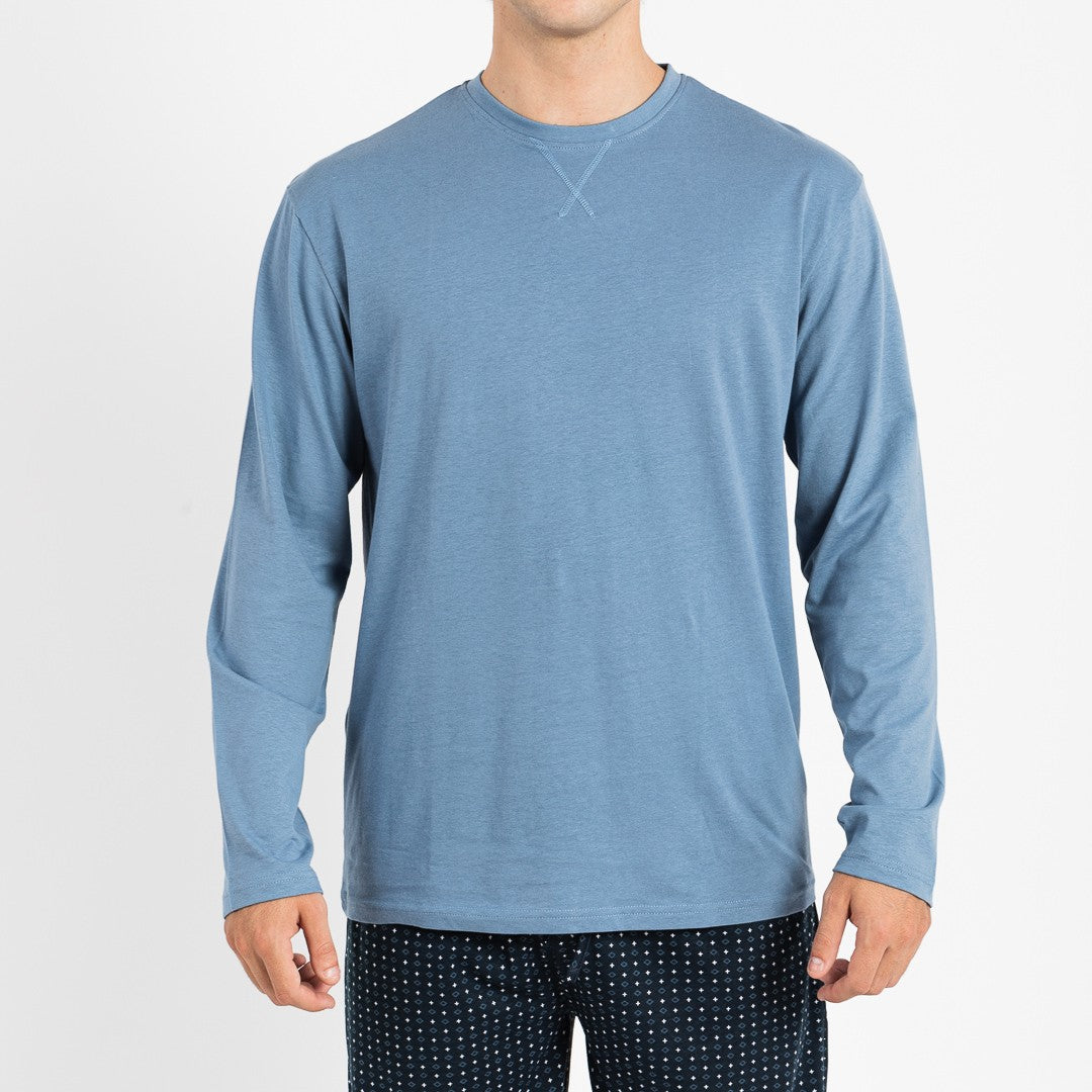 Pijama masculino de flanela, Indigo Diamond