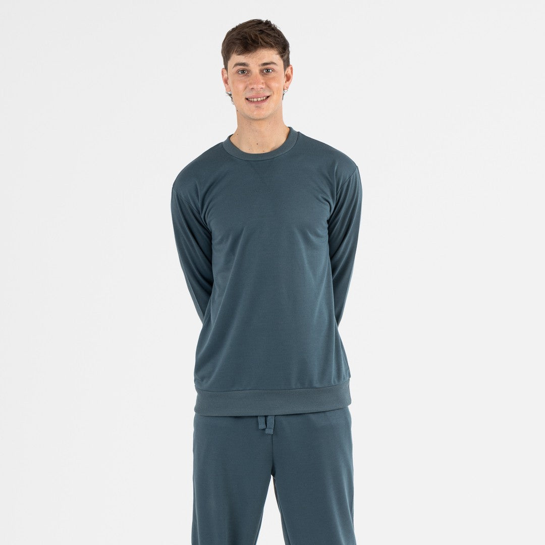Conjunto de treino comprido masculino verde menta