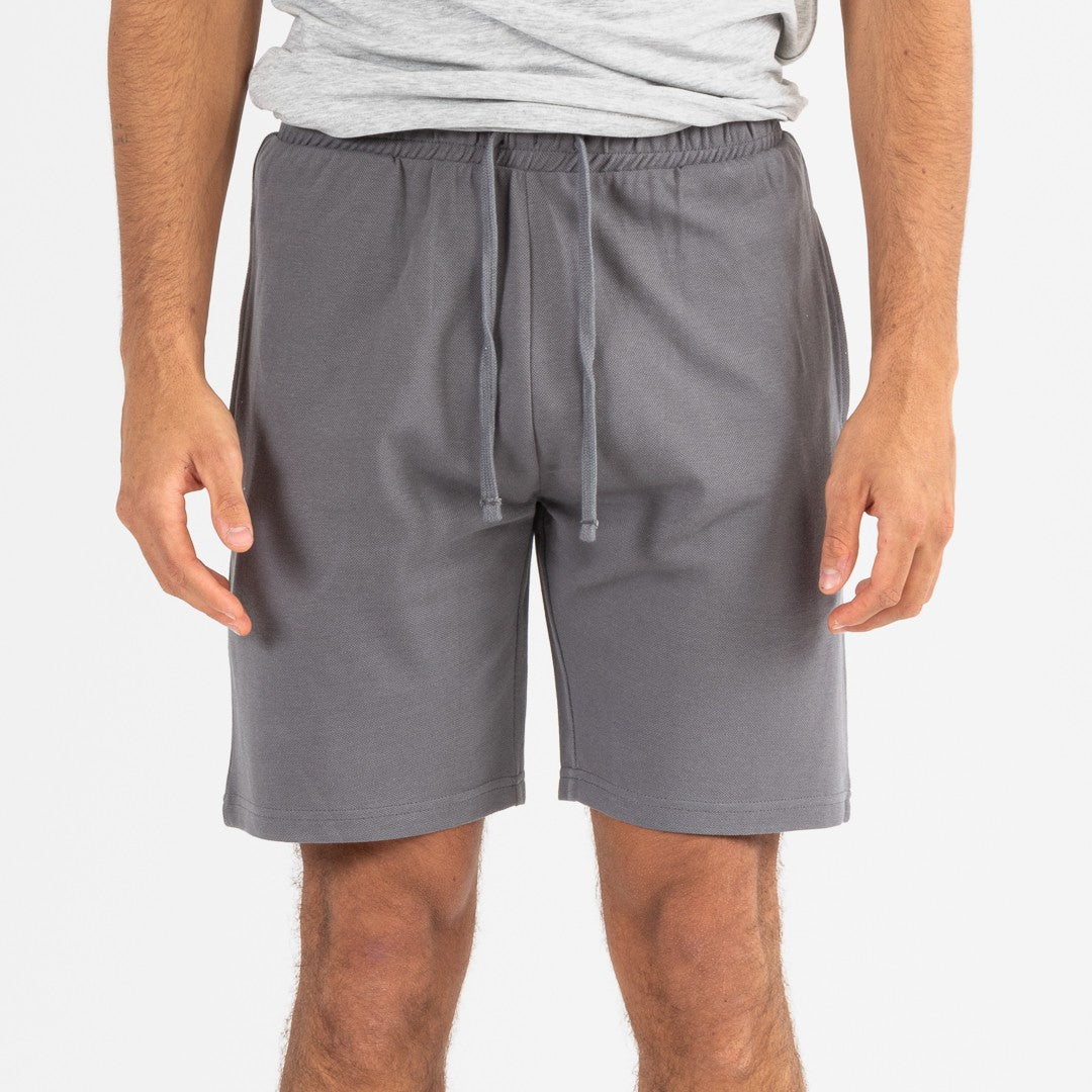 Conjunto de treino curto masculino, cinza - carvão