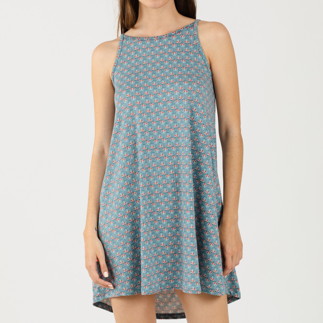 Vestido Hello Indigo de malha de seda