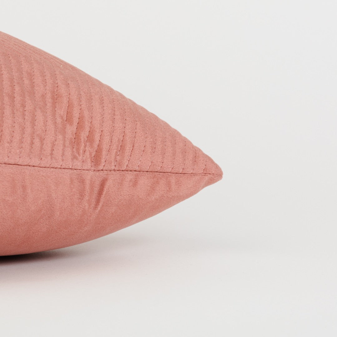 Almofada quadrada New Hungary, veludo liso, 50x50 cm - capa + enchimento