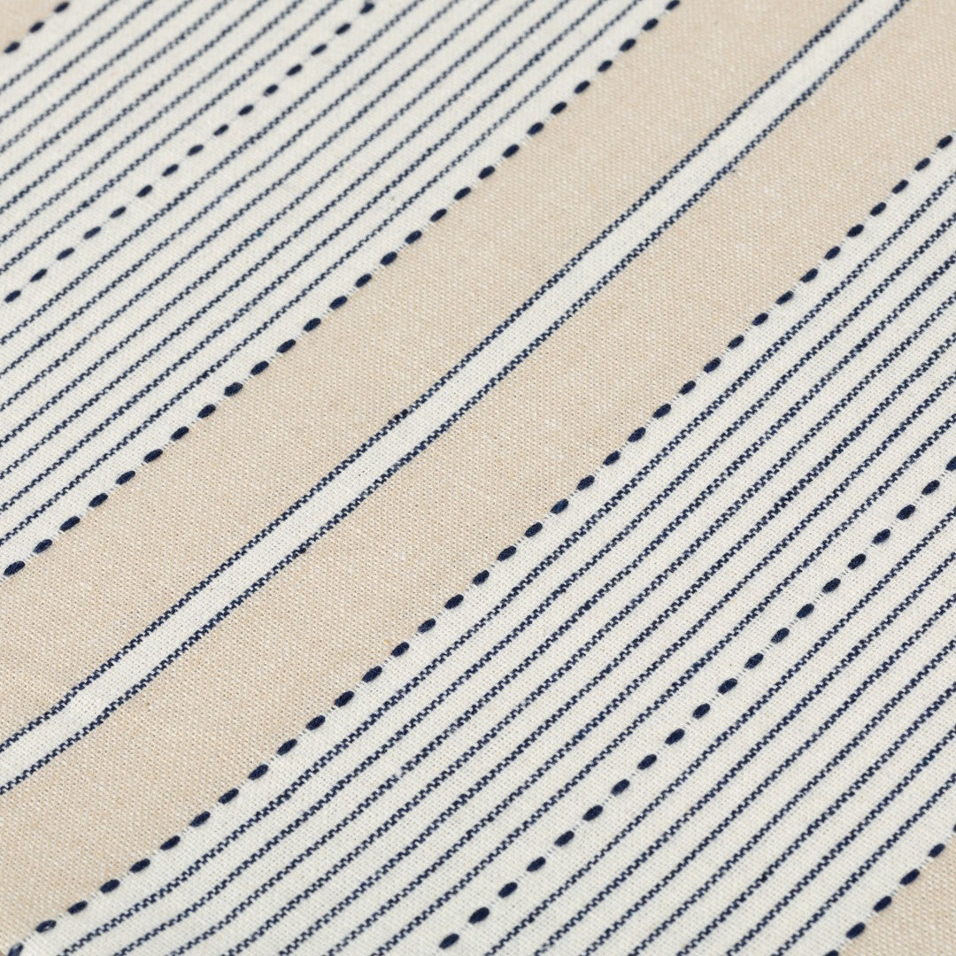 Toalha de mesa listrada cor areia