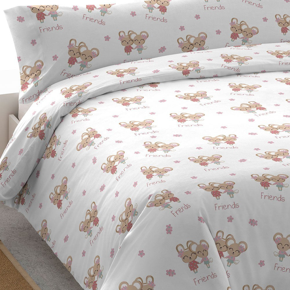 Capa de edredom Friends rosa 90 algodão