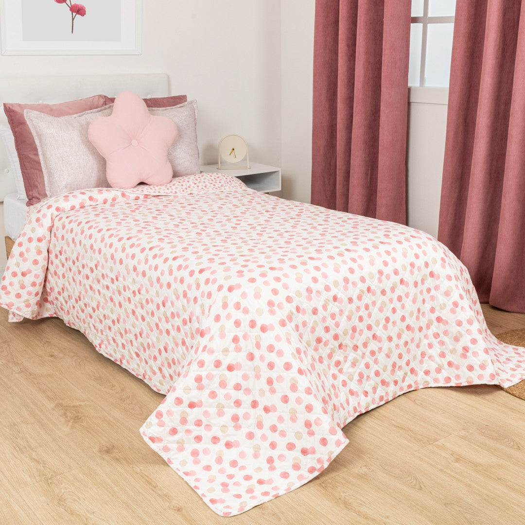 Colcha rosa Graciela