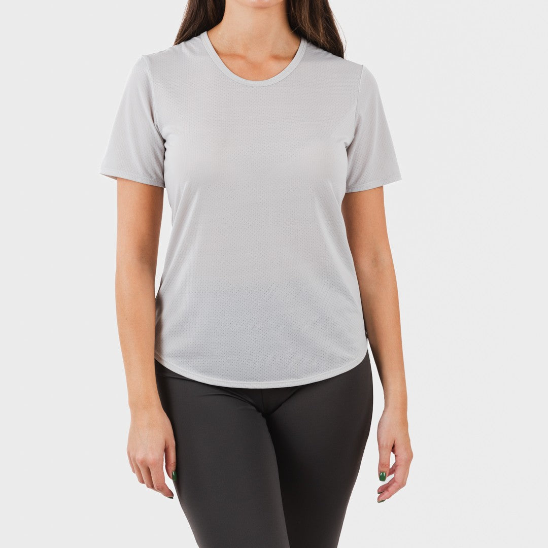 Conjunto esportivo feminino de leggings compridas, cinza pérola - carvão