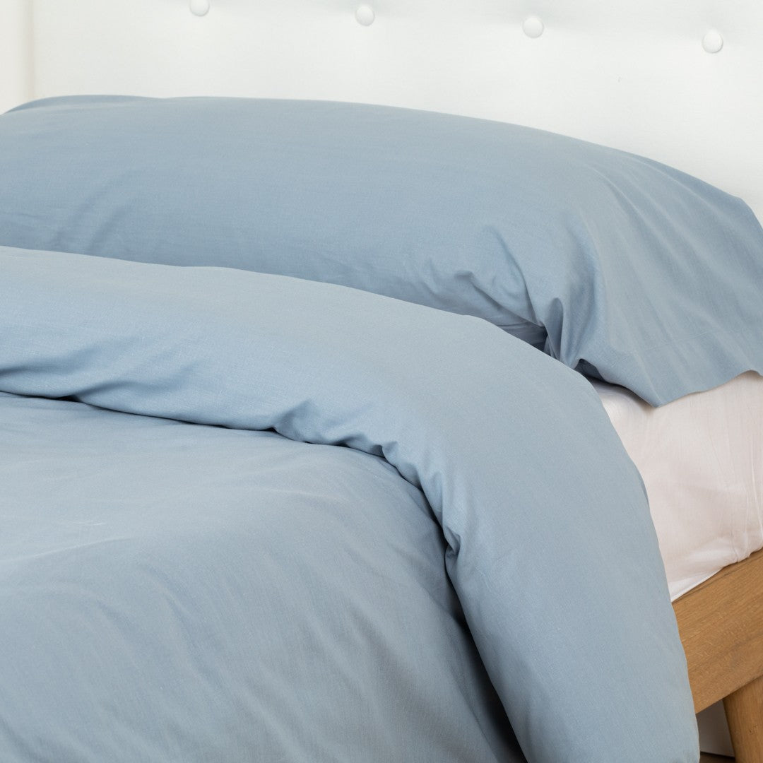 Capa de edredom lisa de algodão