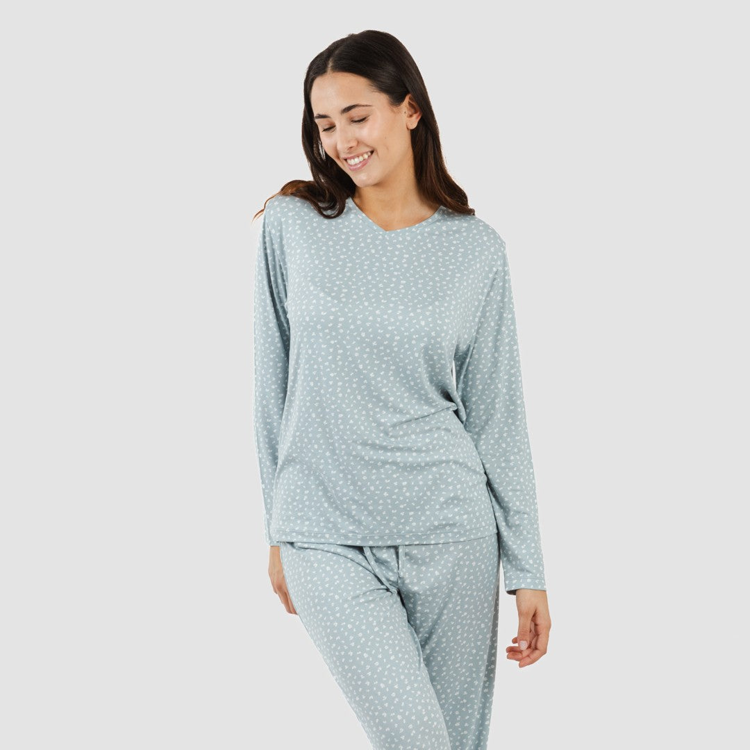 Pijama longo e macio feminino Anita Indigo