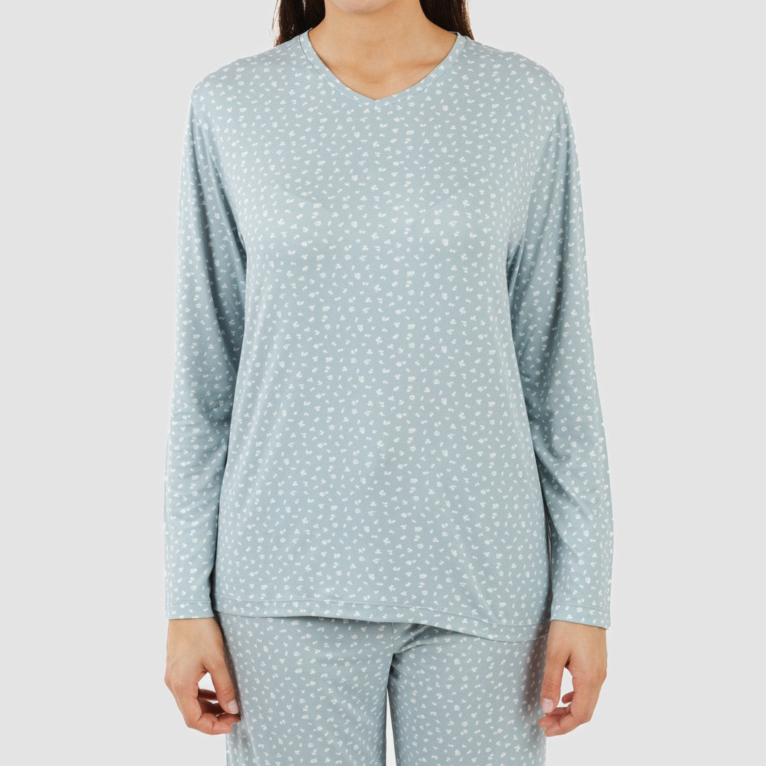 Pijama longo e macio feminino Anita Indigo