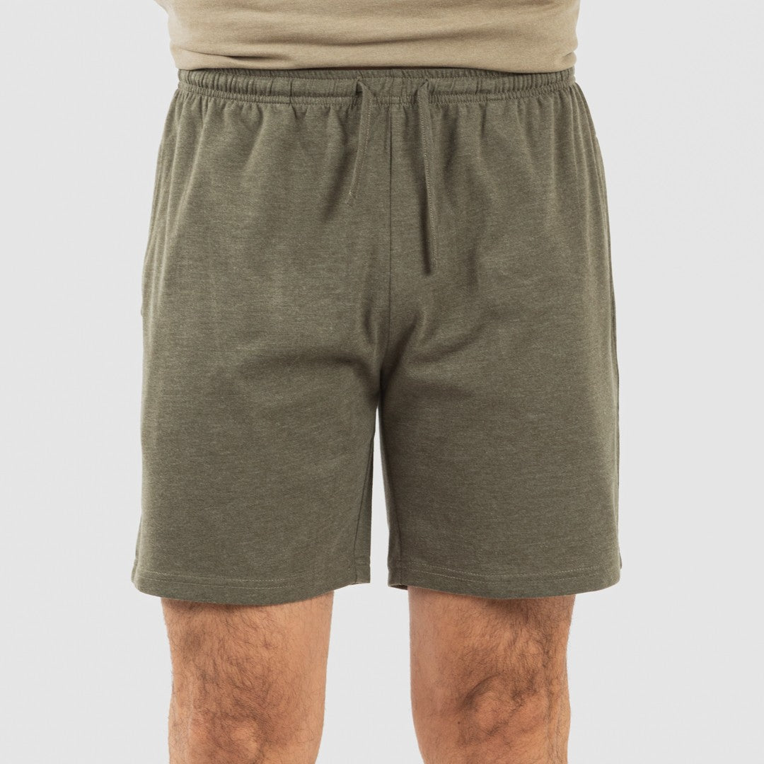 Pijama masculino curto com botões, verde-caça - verde-escuro