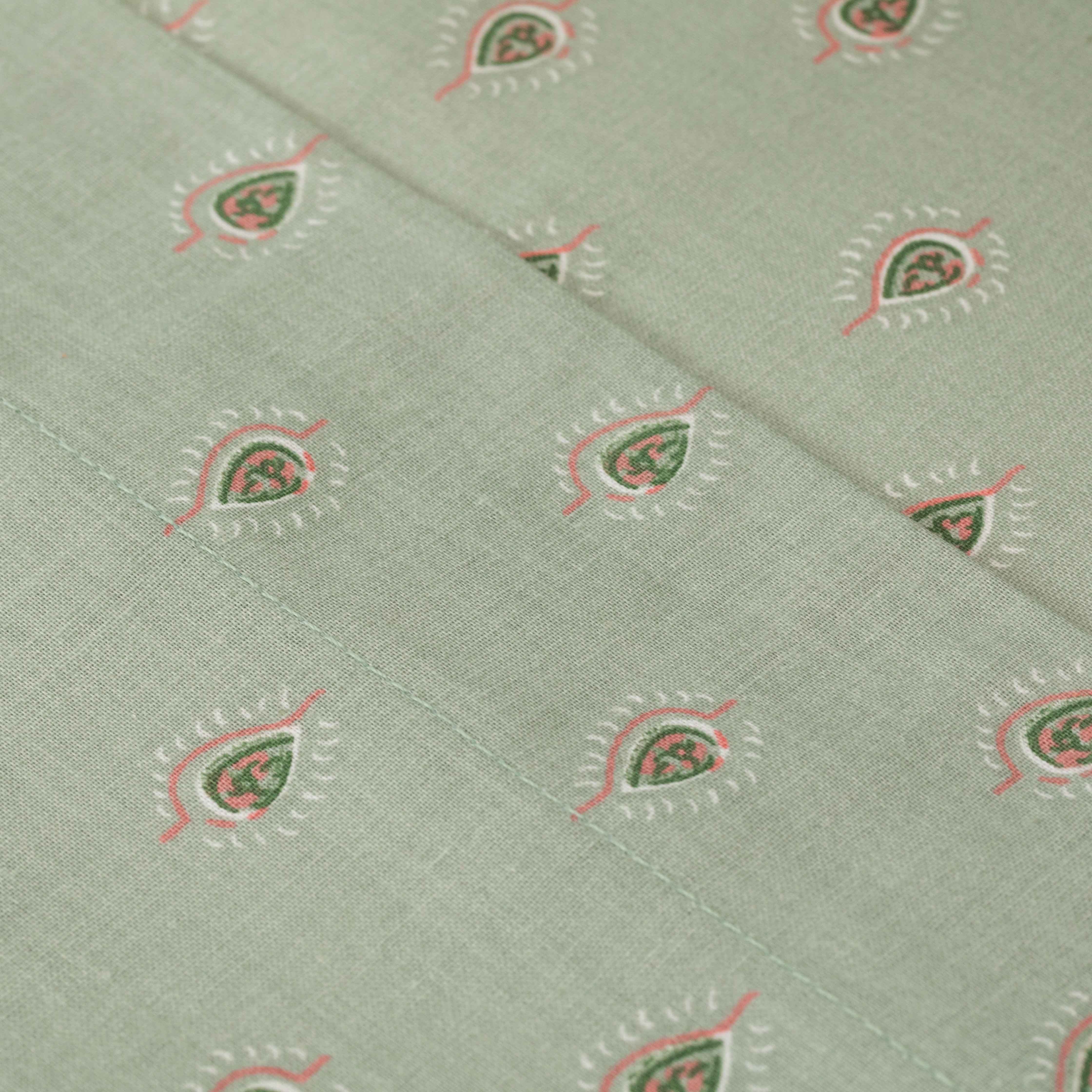 Jogo de lençóis algodão Alessia verde