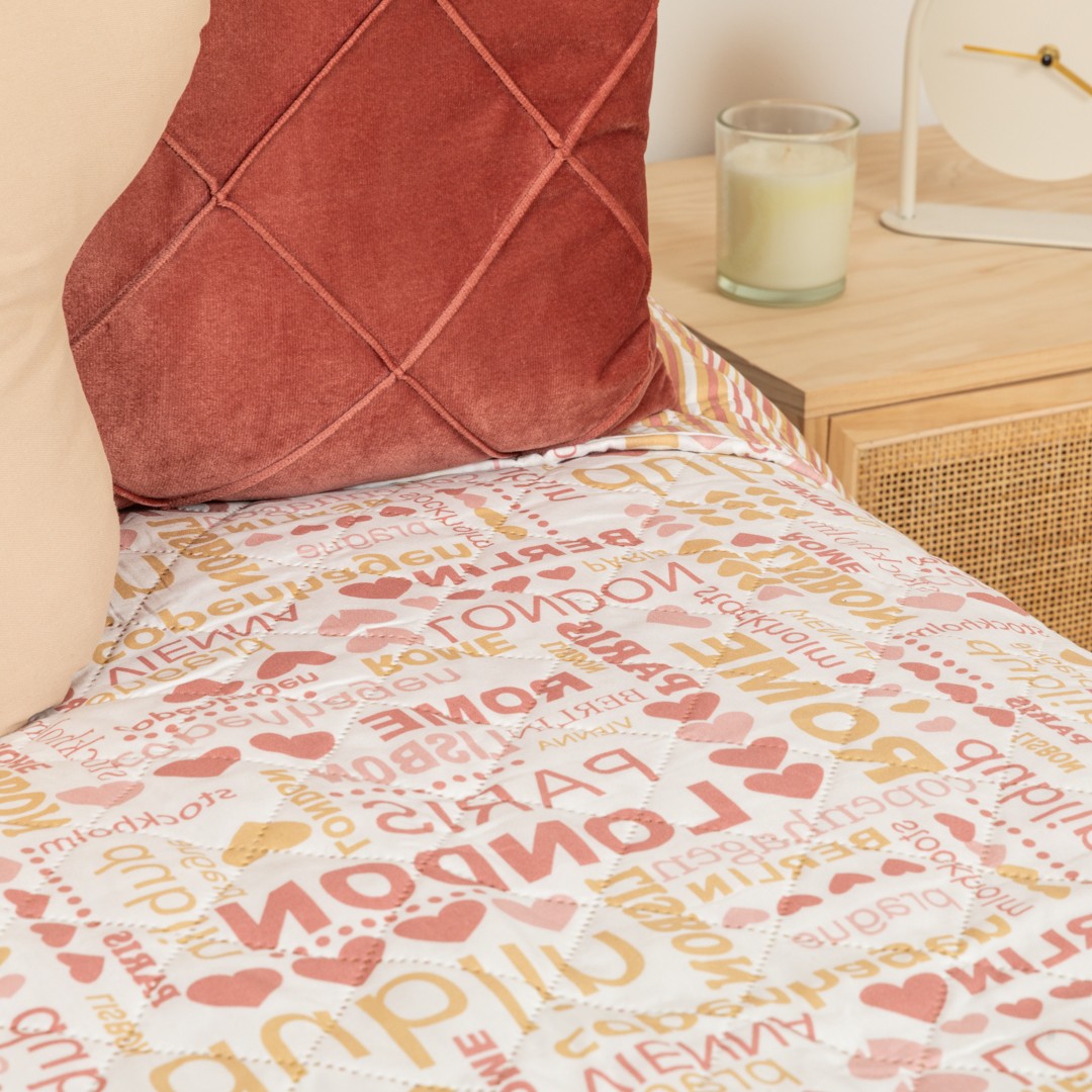 Colcha bouti Paris marsala