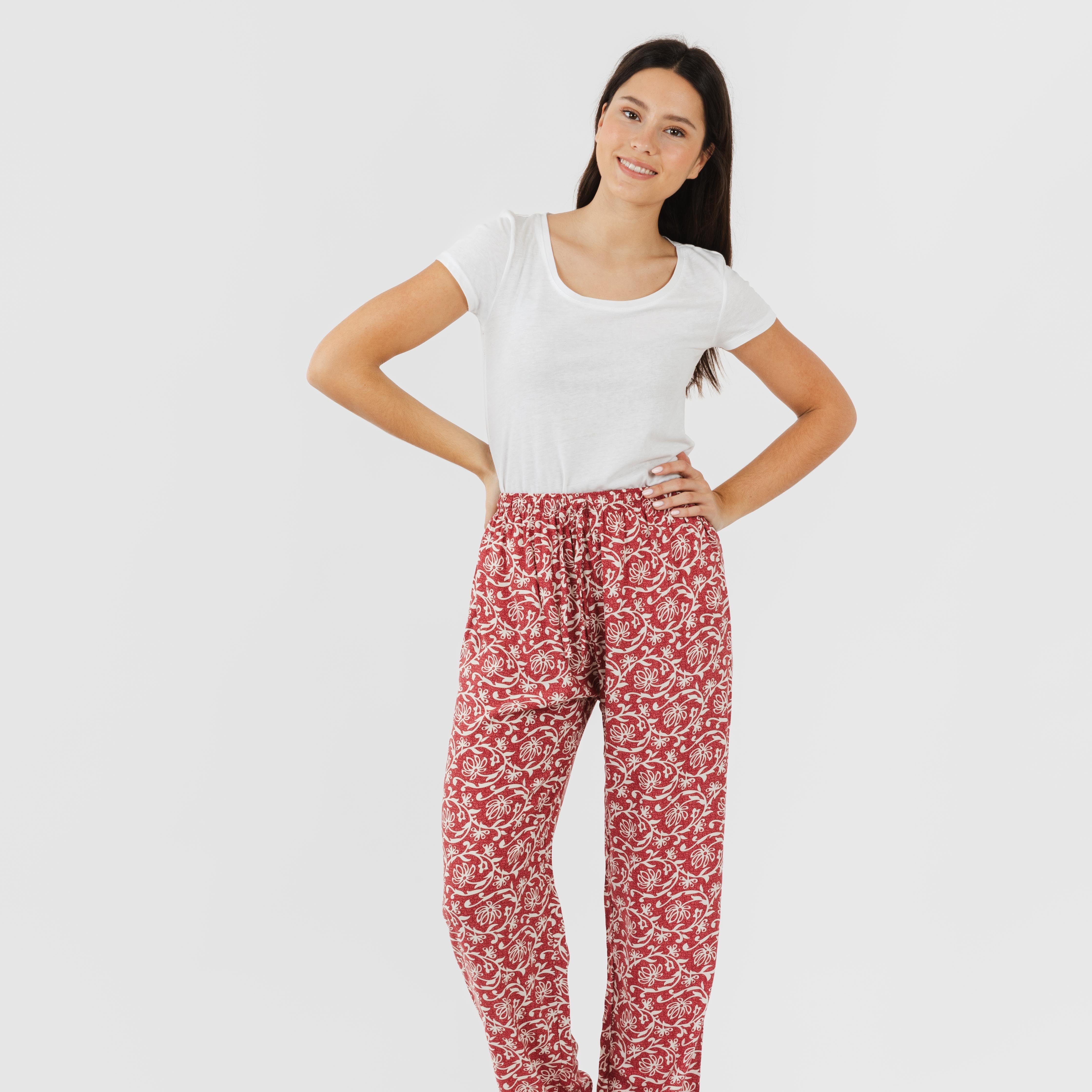 Calças de viscose Queen Marsala