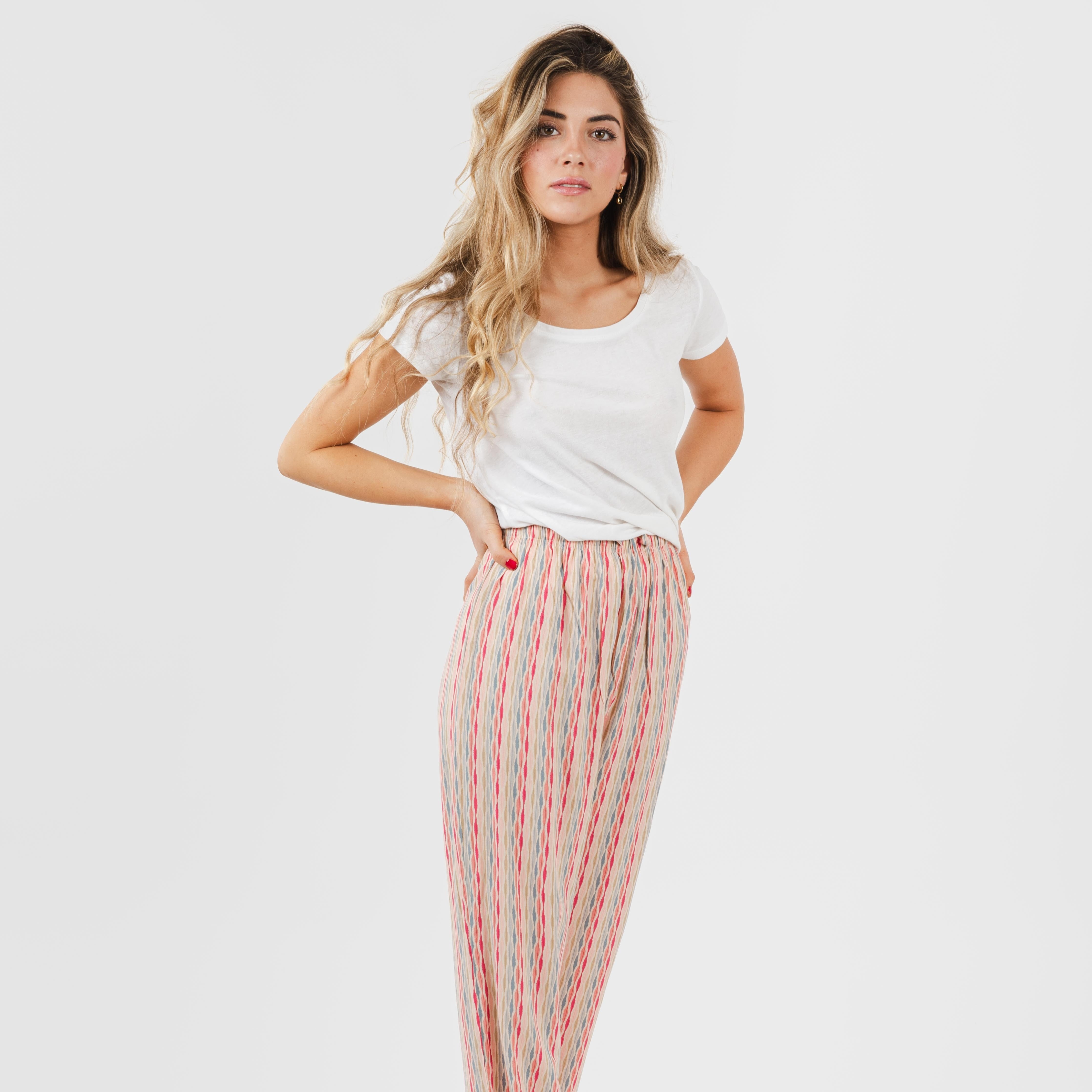 Calças de viscose Pink Villa