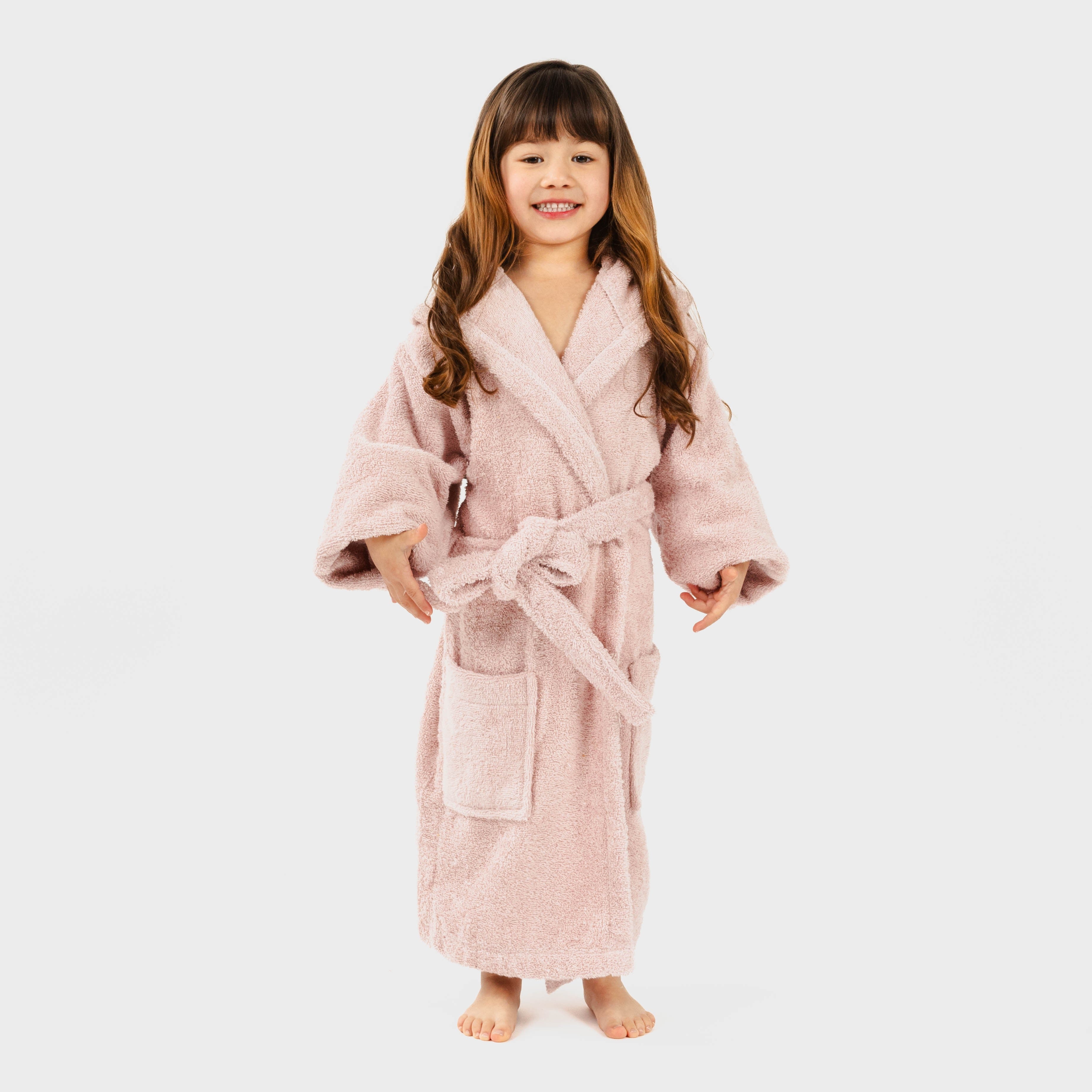 Roupão infantil liso rosa claro 450g