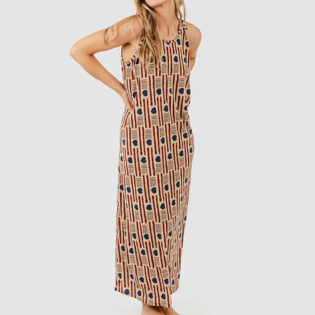 Vestido longo de crepe com alças, cinza, tamanho único.