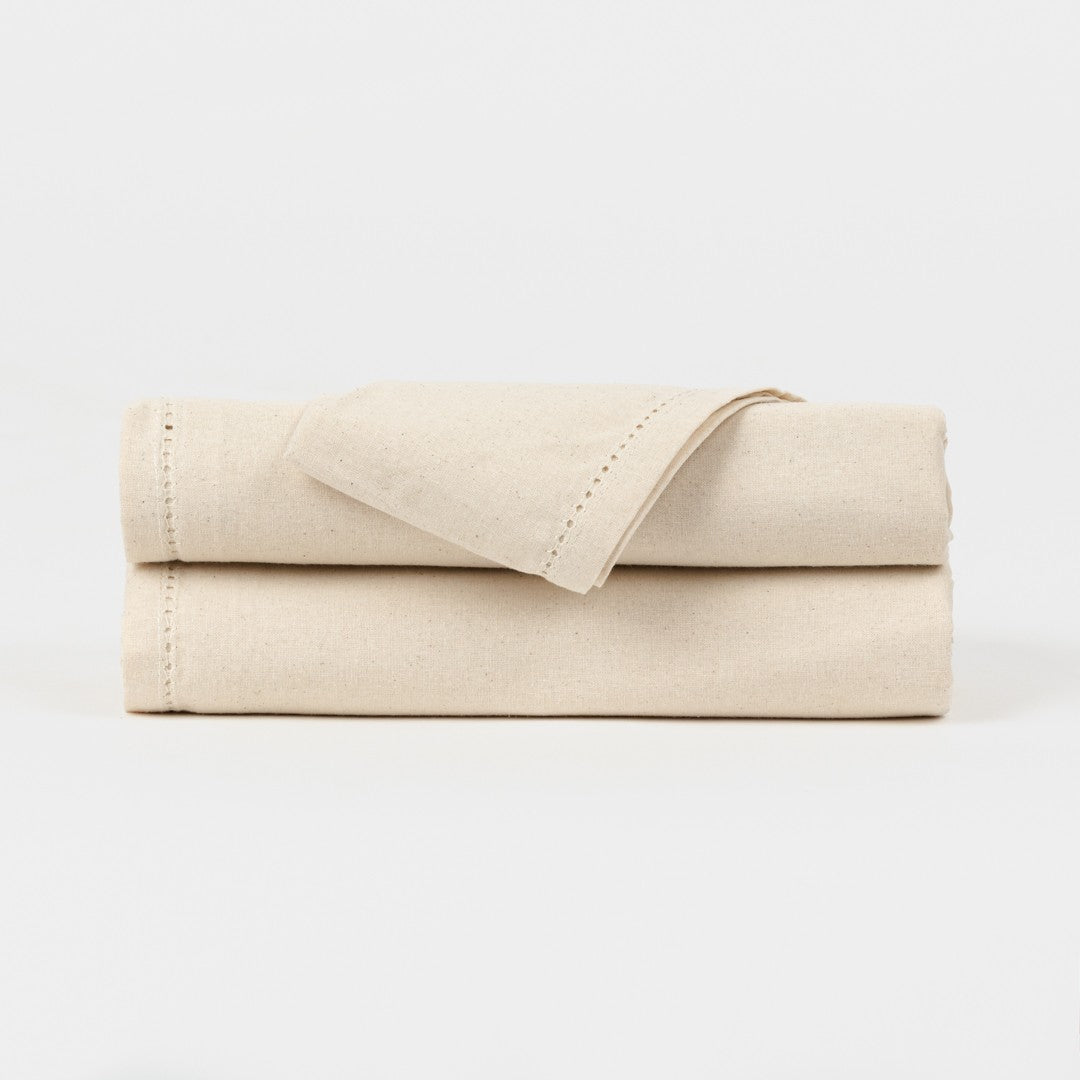 Toalha de mesa lisa de algodão resistente a manchas