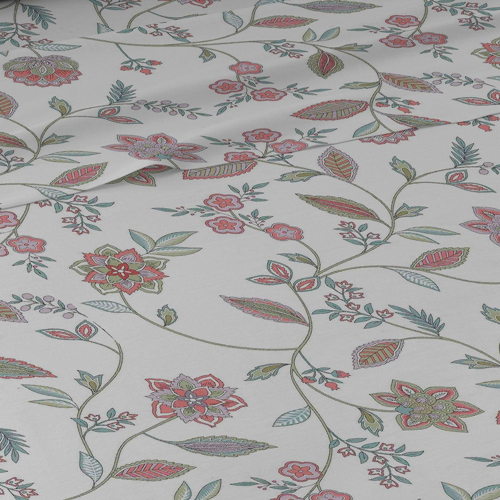 Conjunto de lençóis Rosaura em percal de algodão