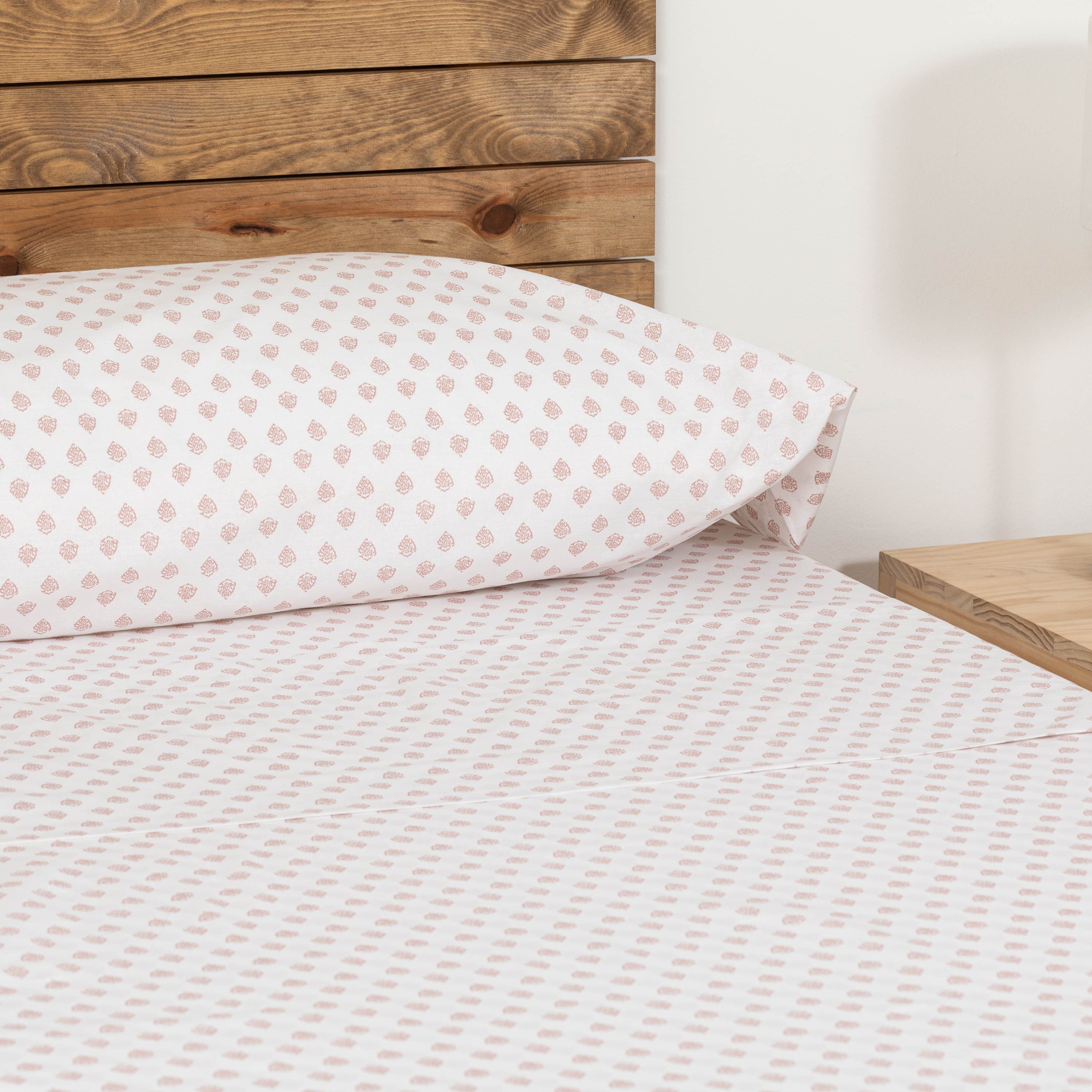 Conjunto de lençóis de algodão malva Indolis