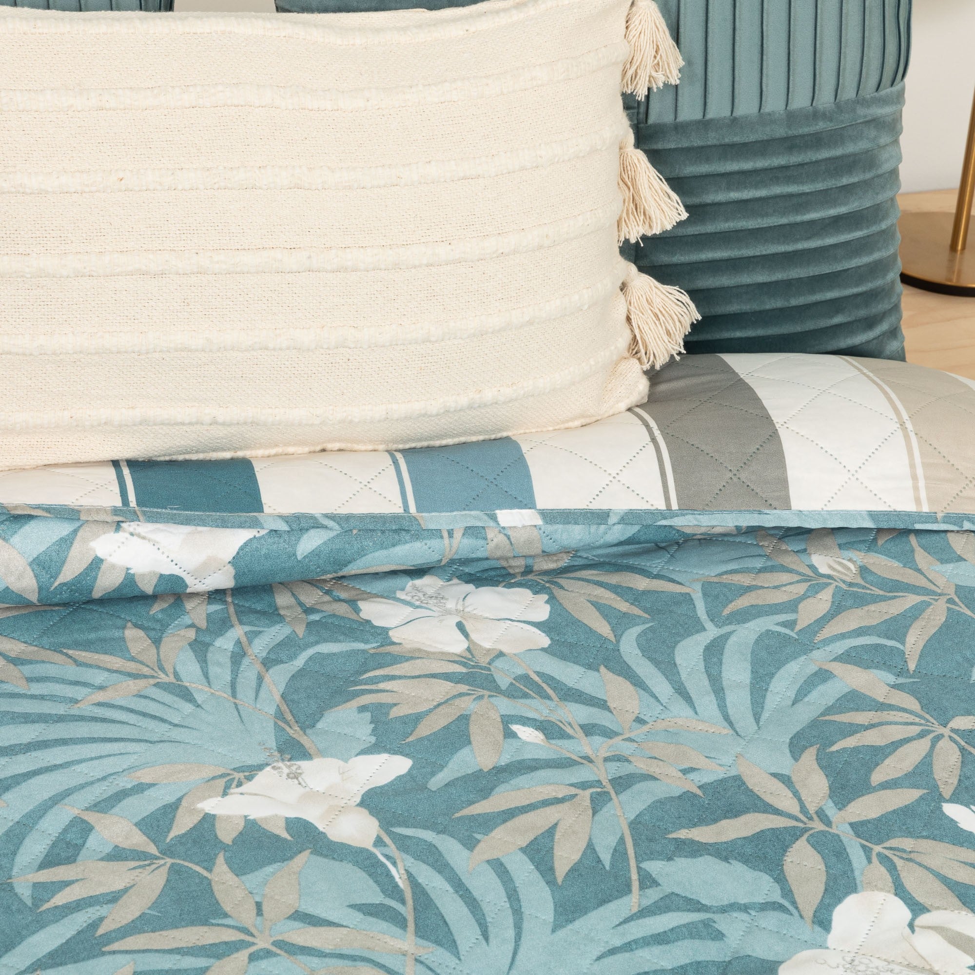 Colcha Denia azul bouti