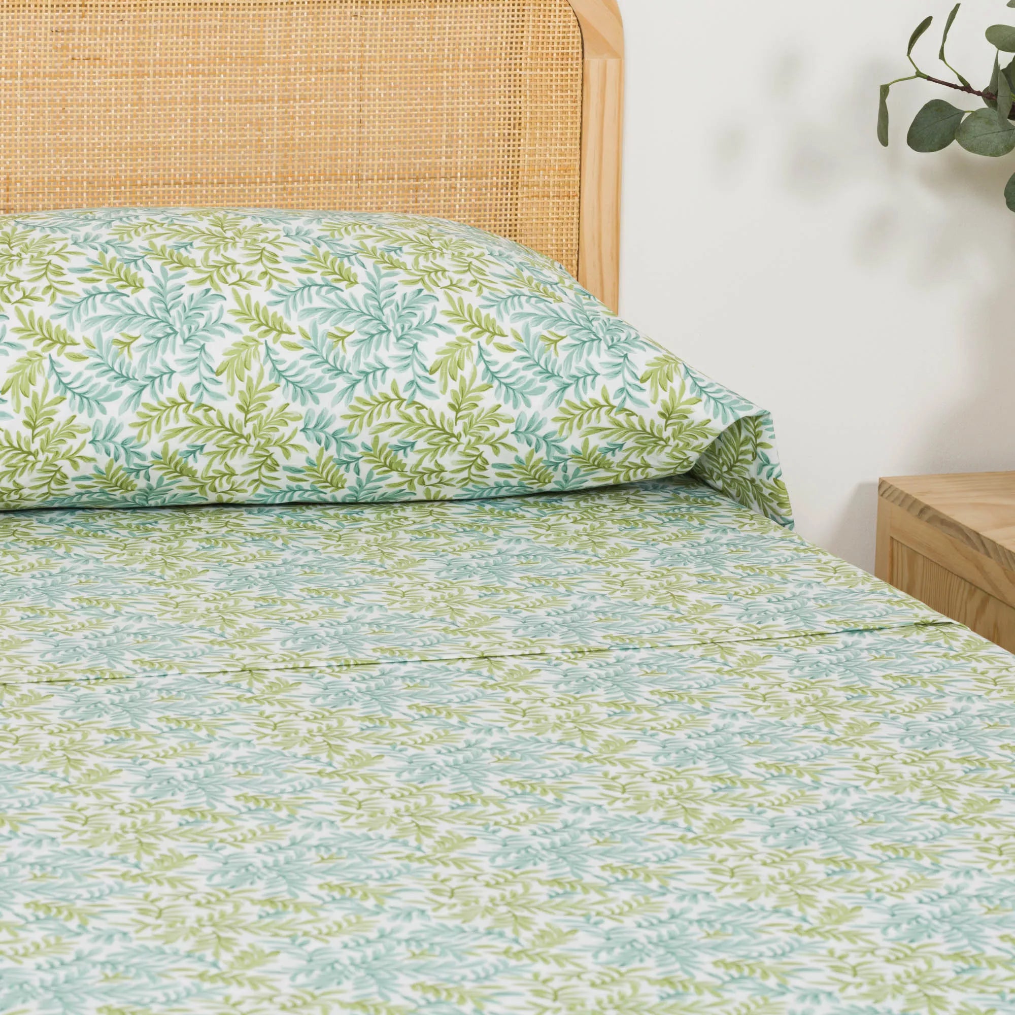 Jogo de lençóis algodão Zafra verde