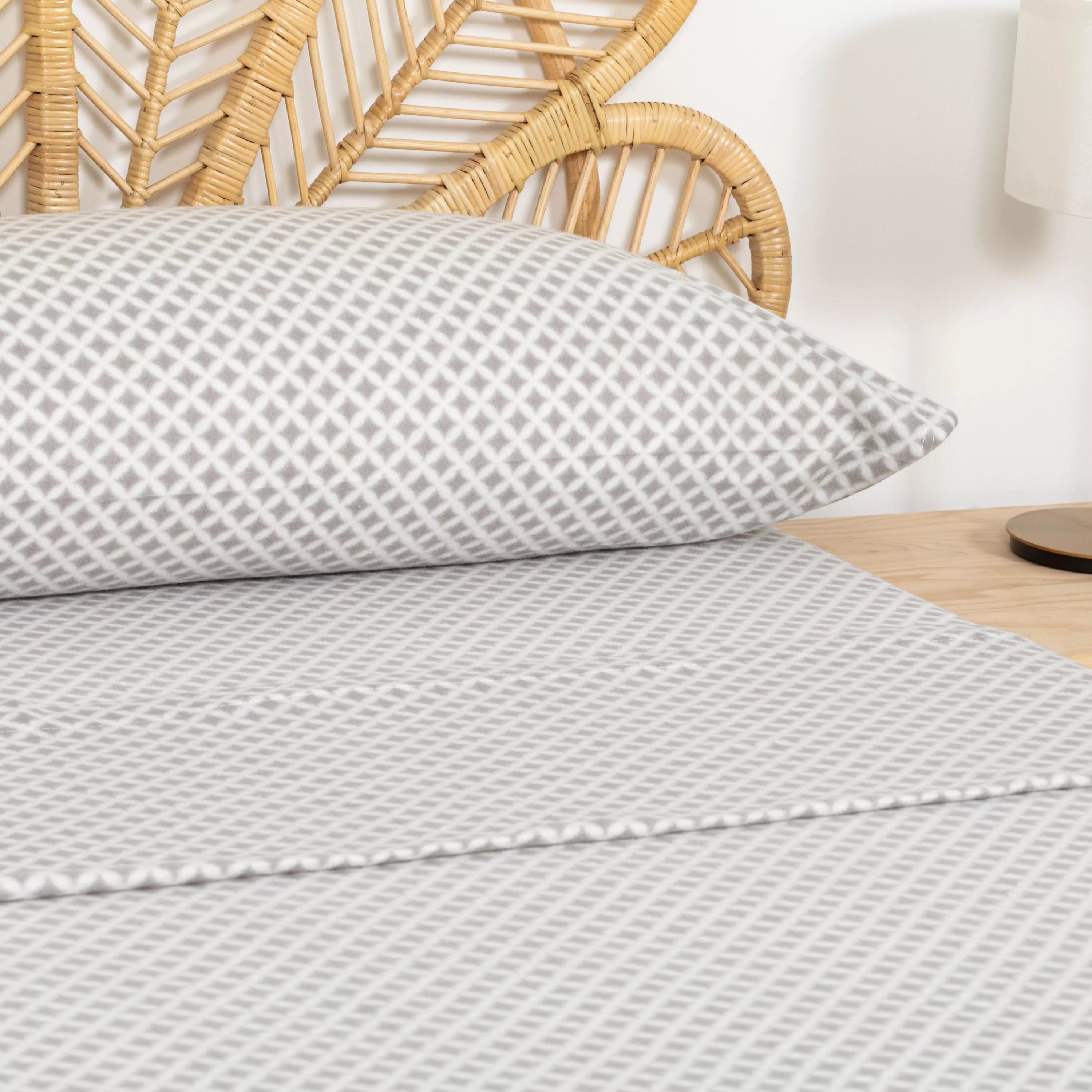 Jogo de lençóis térmicos Ohio cinza perla