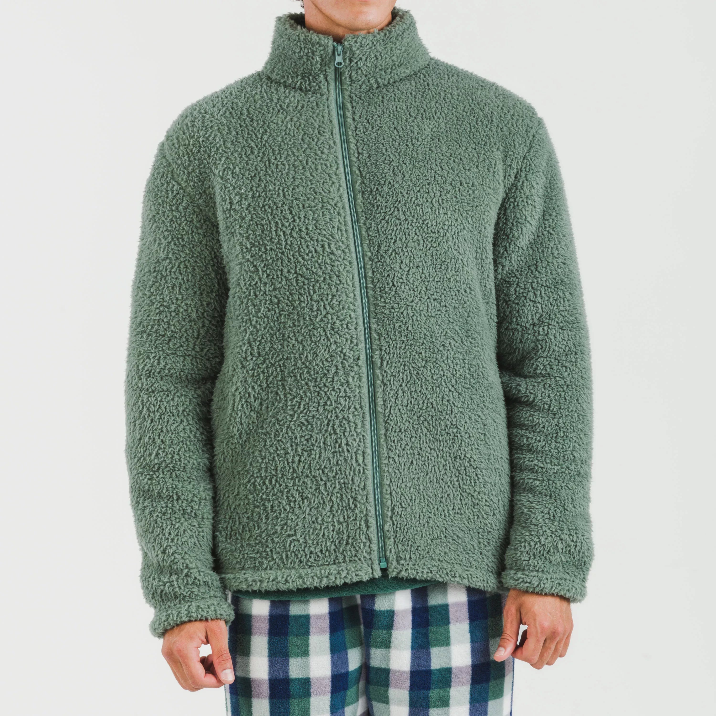 Moletom masculino liso de sherpa