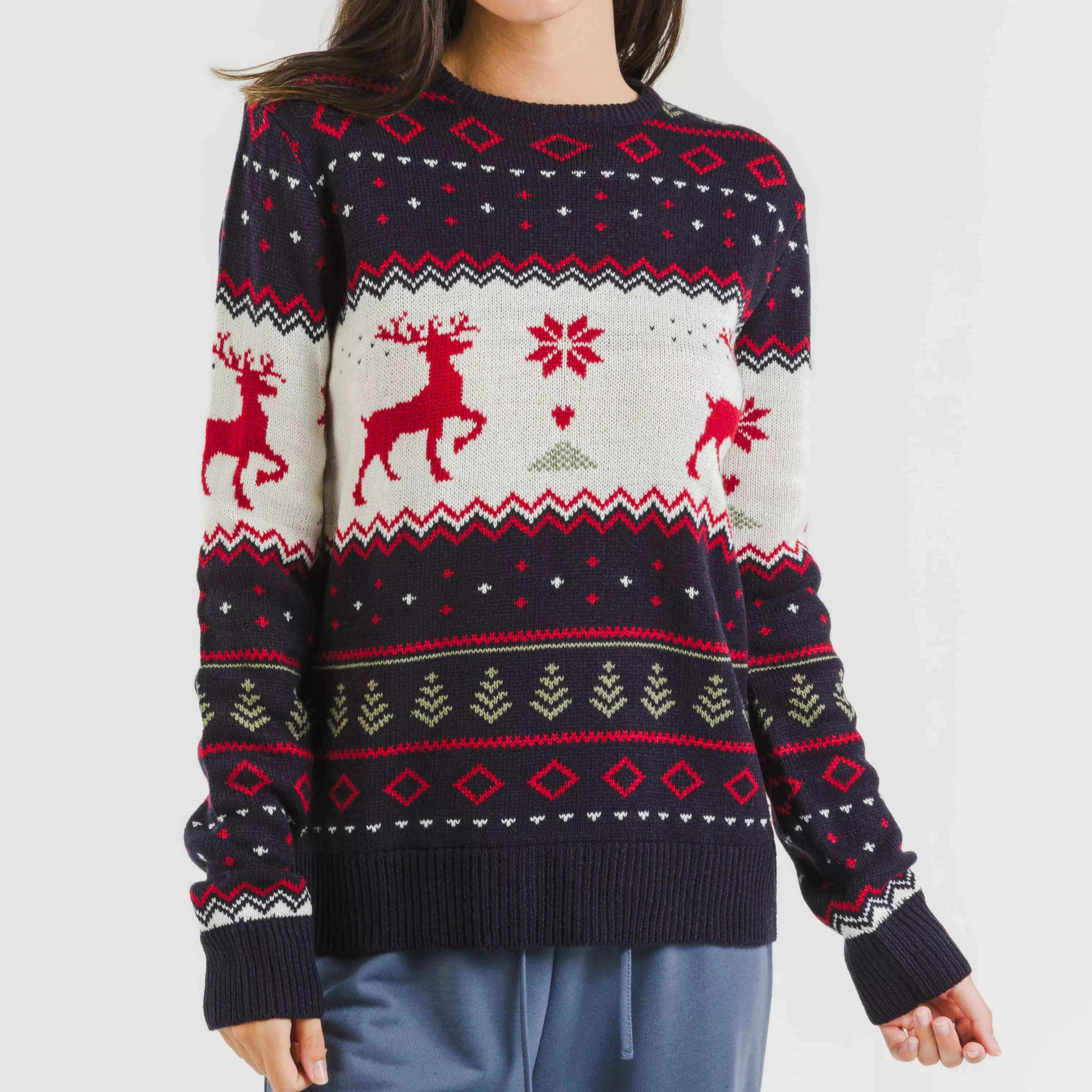 Suéter feminino Kiriko azul marinho