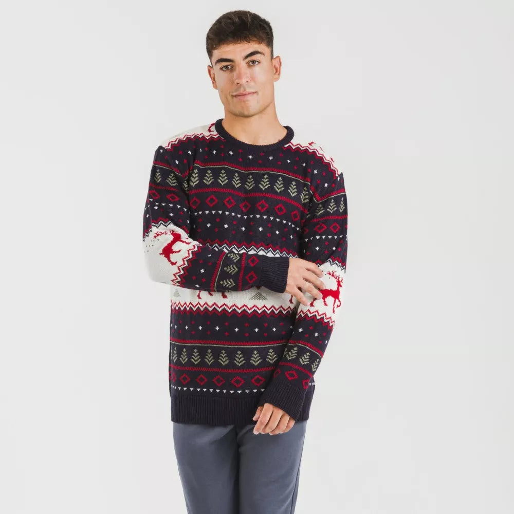 Suéter masculino Kiriko azul marinho