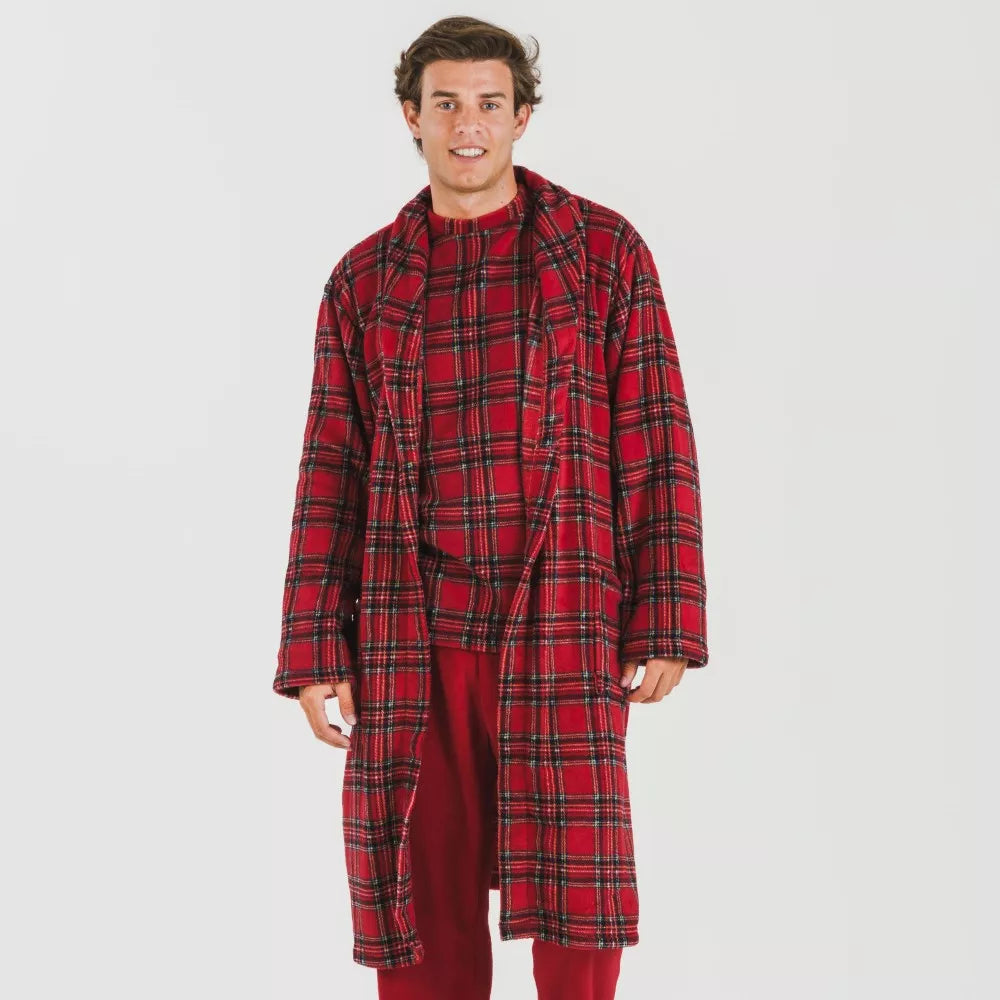 Roupão coral masculino, vermelho Nicolas