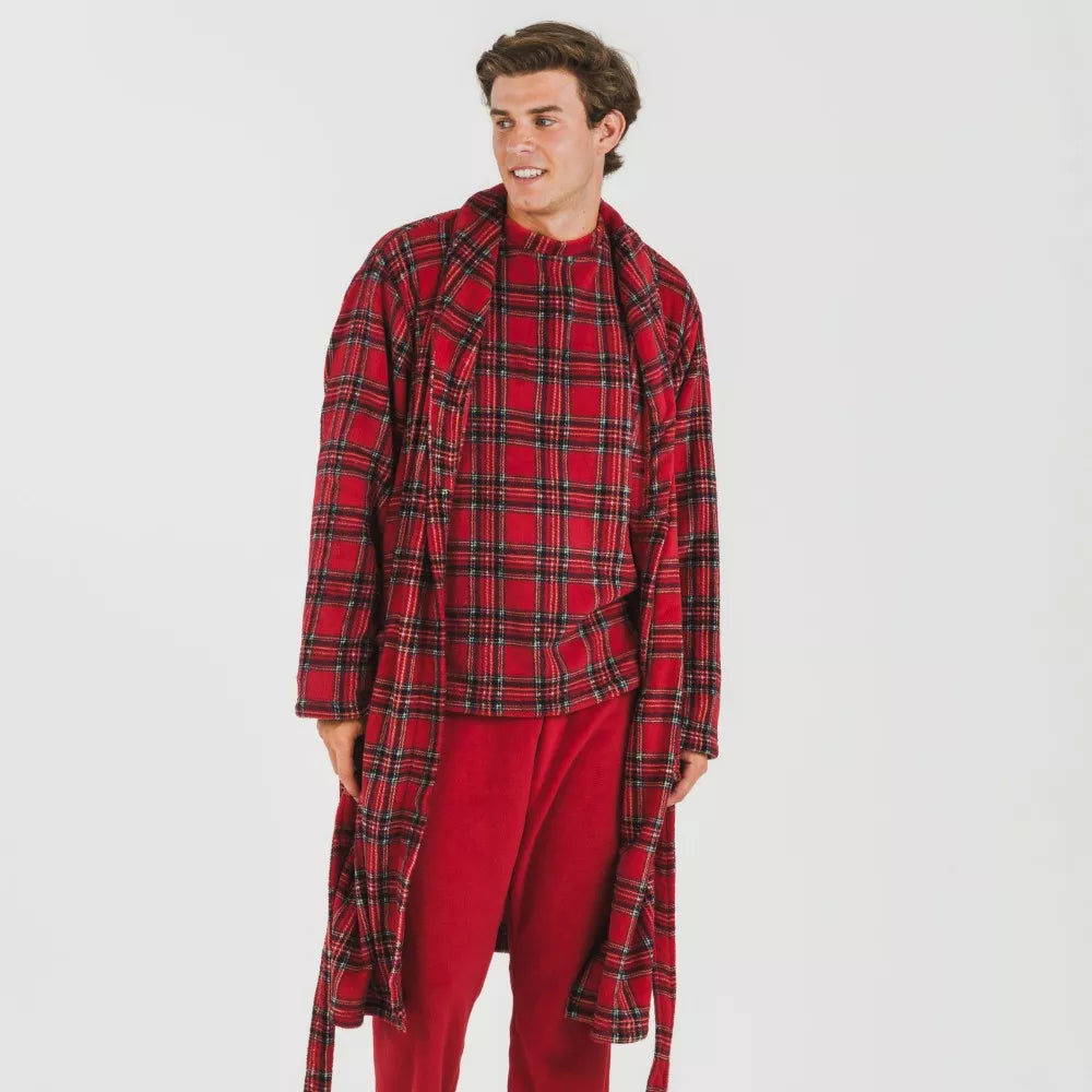 Roupão coral masculino, vermelho Nicolas