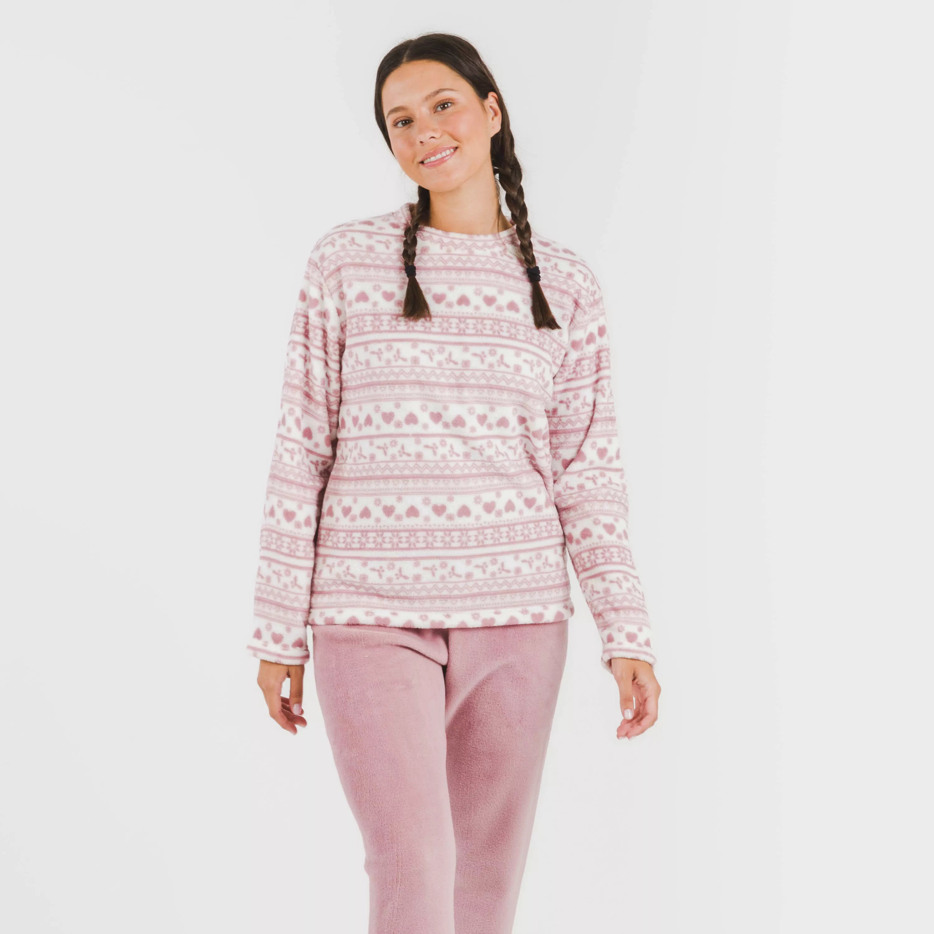 pijama rosa malva coral doce