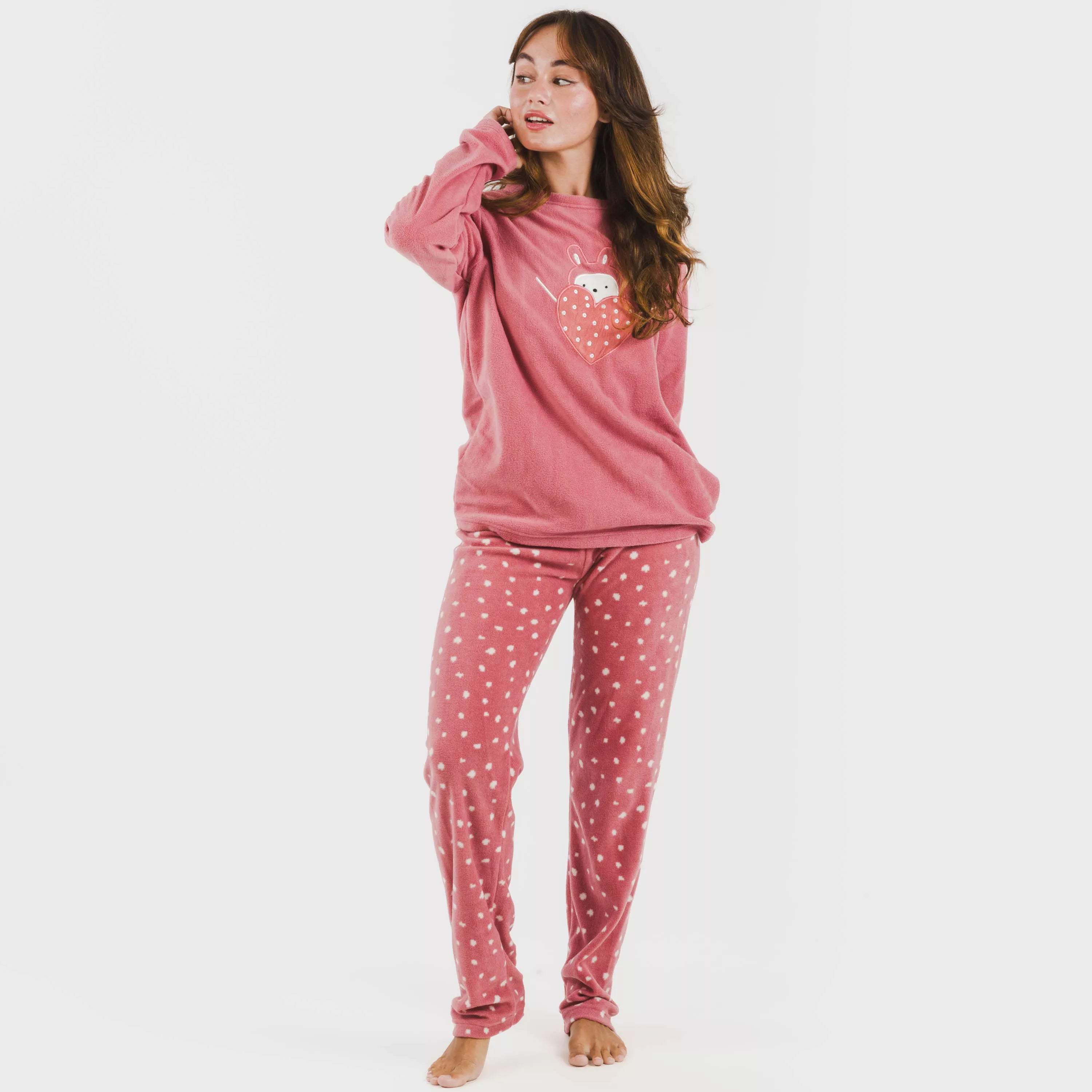 Pijama polar Dada rosa