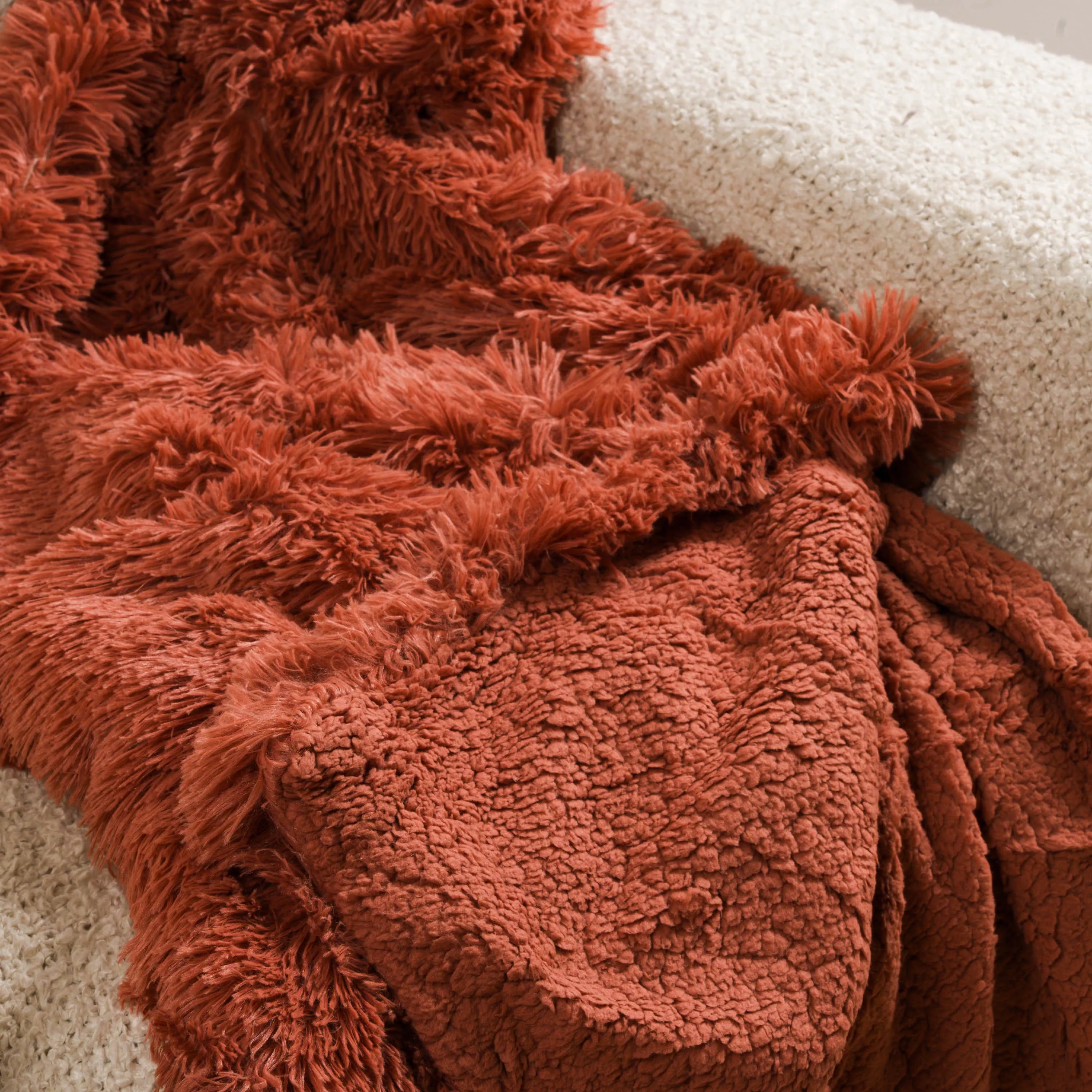 Manta pelo sherpa lisa