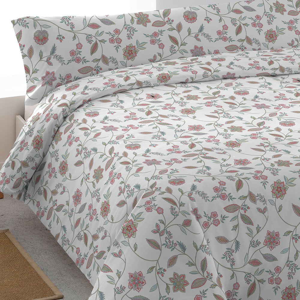 Capa de edredão de algodão percal Rosaura