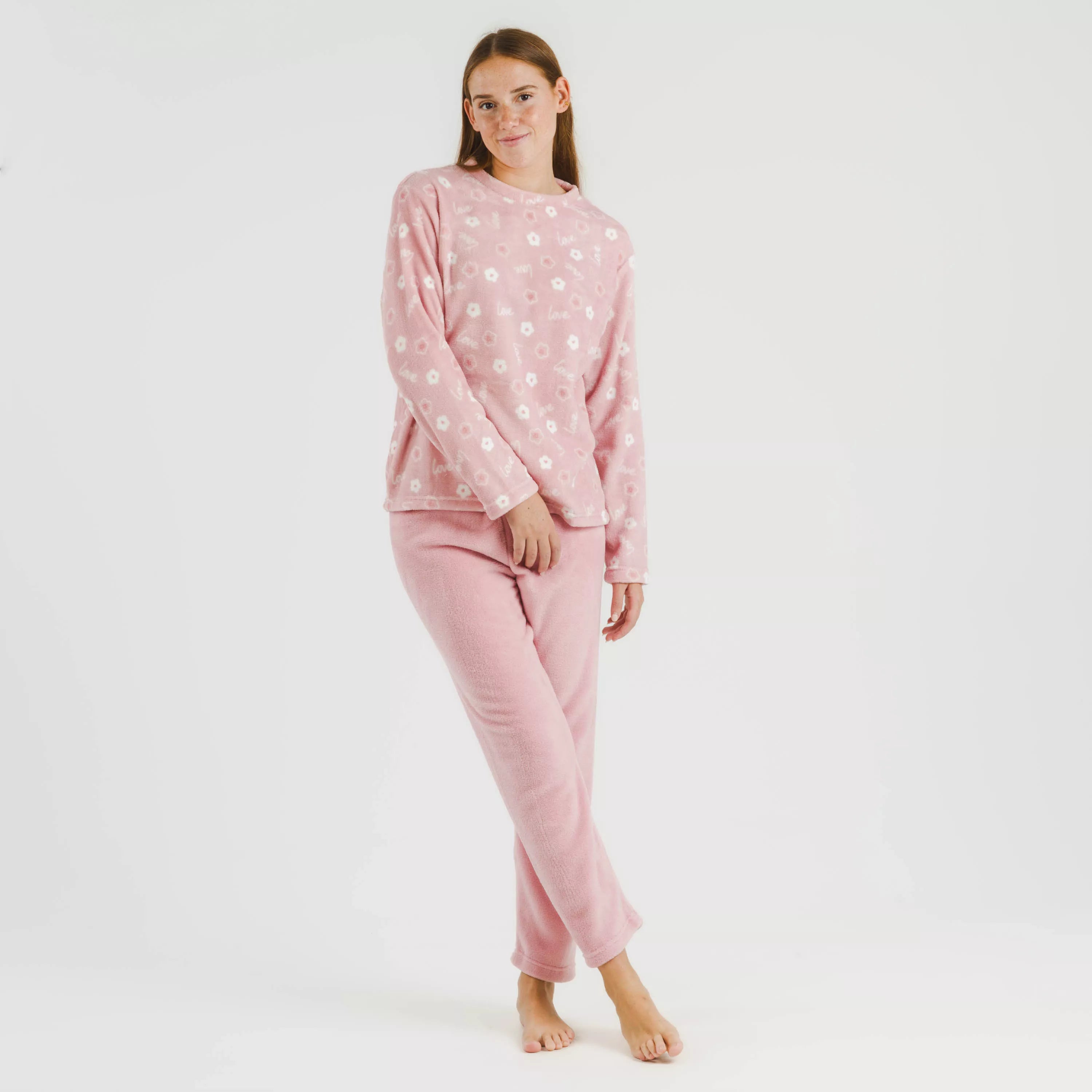 Pijama coral Vickie rosa palo