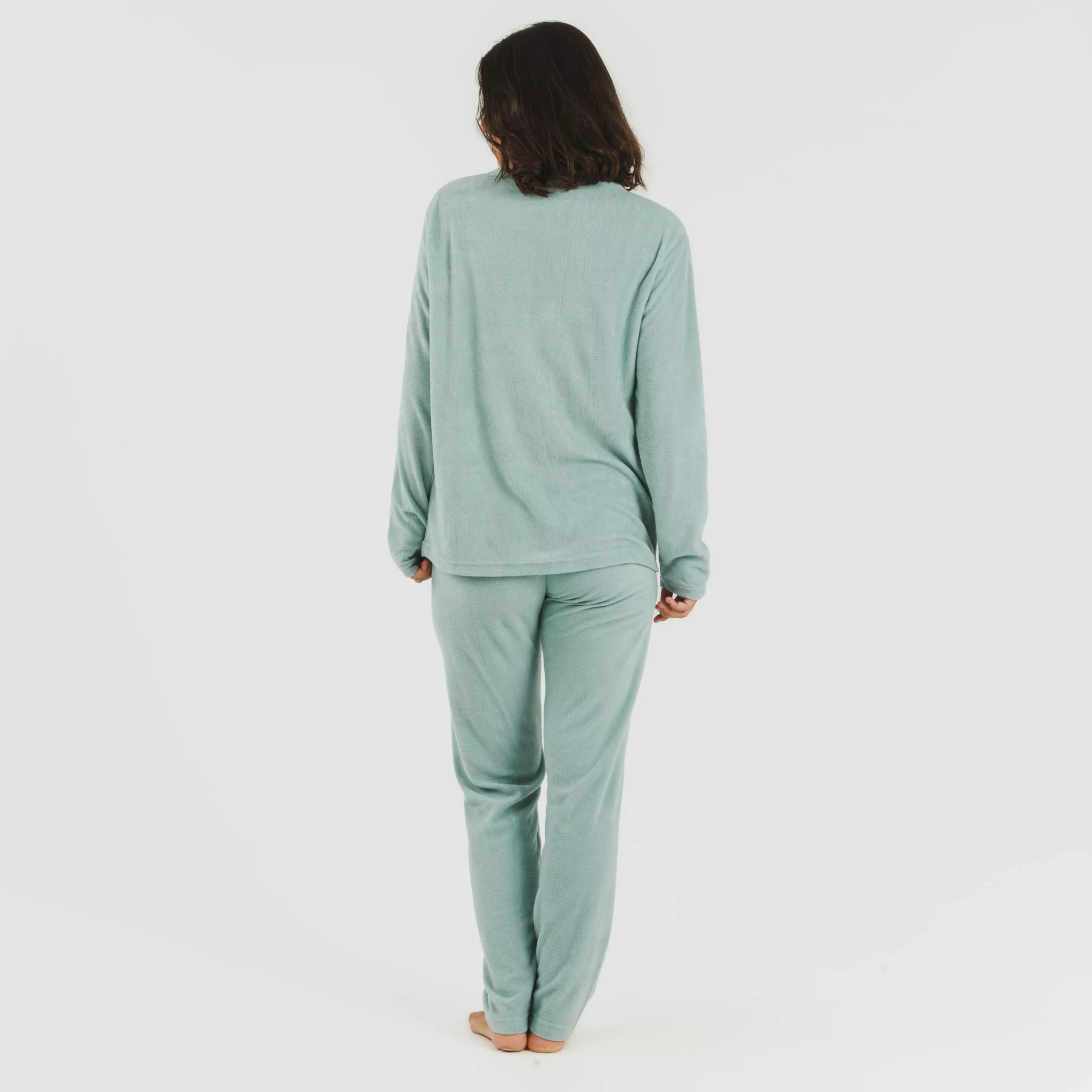 Pijama polar Frosty verde tiffany