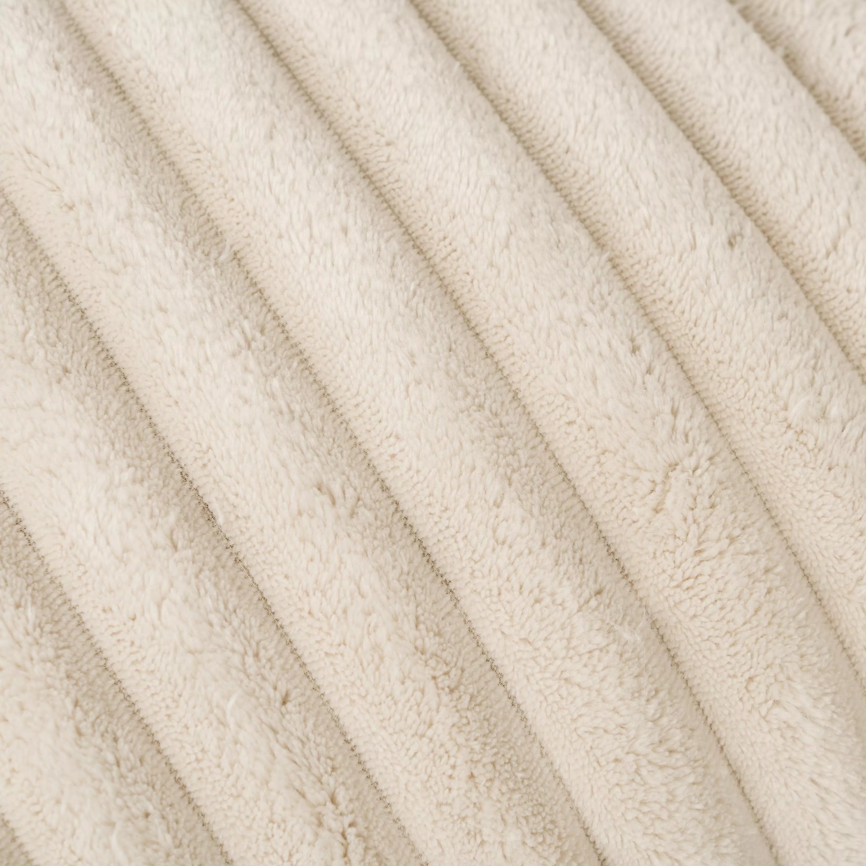 Almofada quadrada de veludo cotelê com listras lisas, 45x45 cm - capa + enchimento