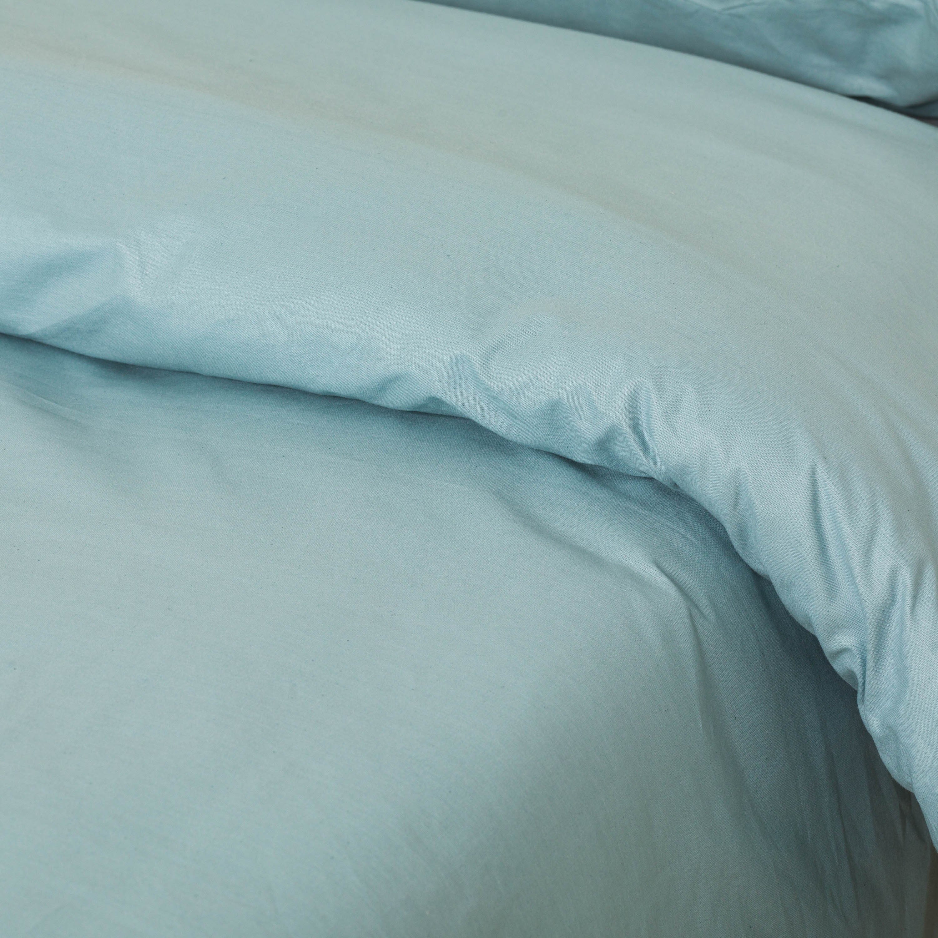 Capa de edredom lisa de algodão